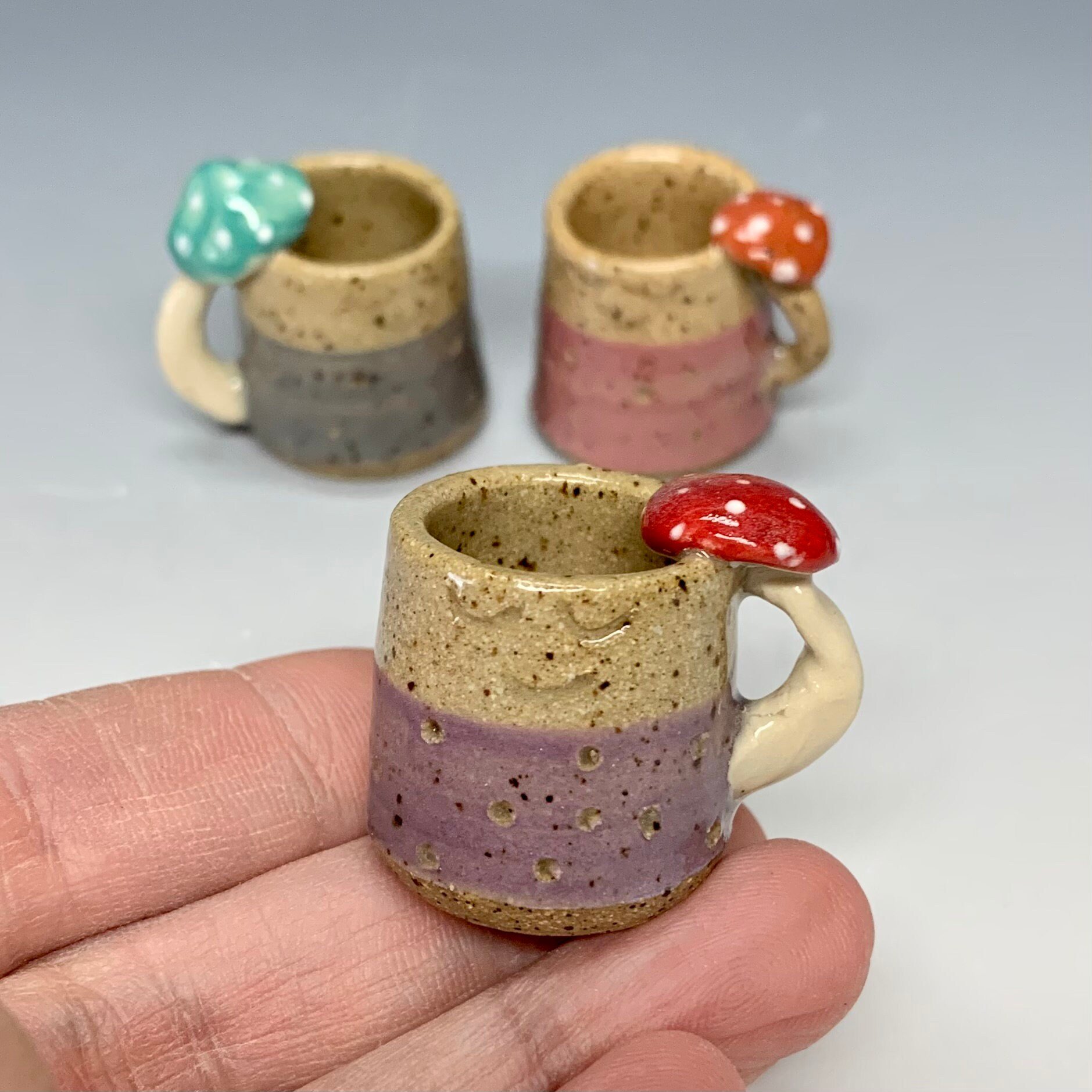 Tiny Mushroom Mugs