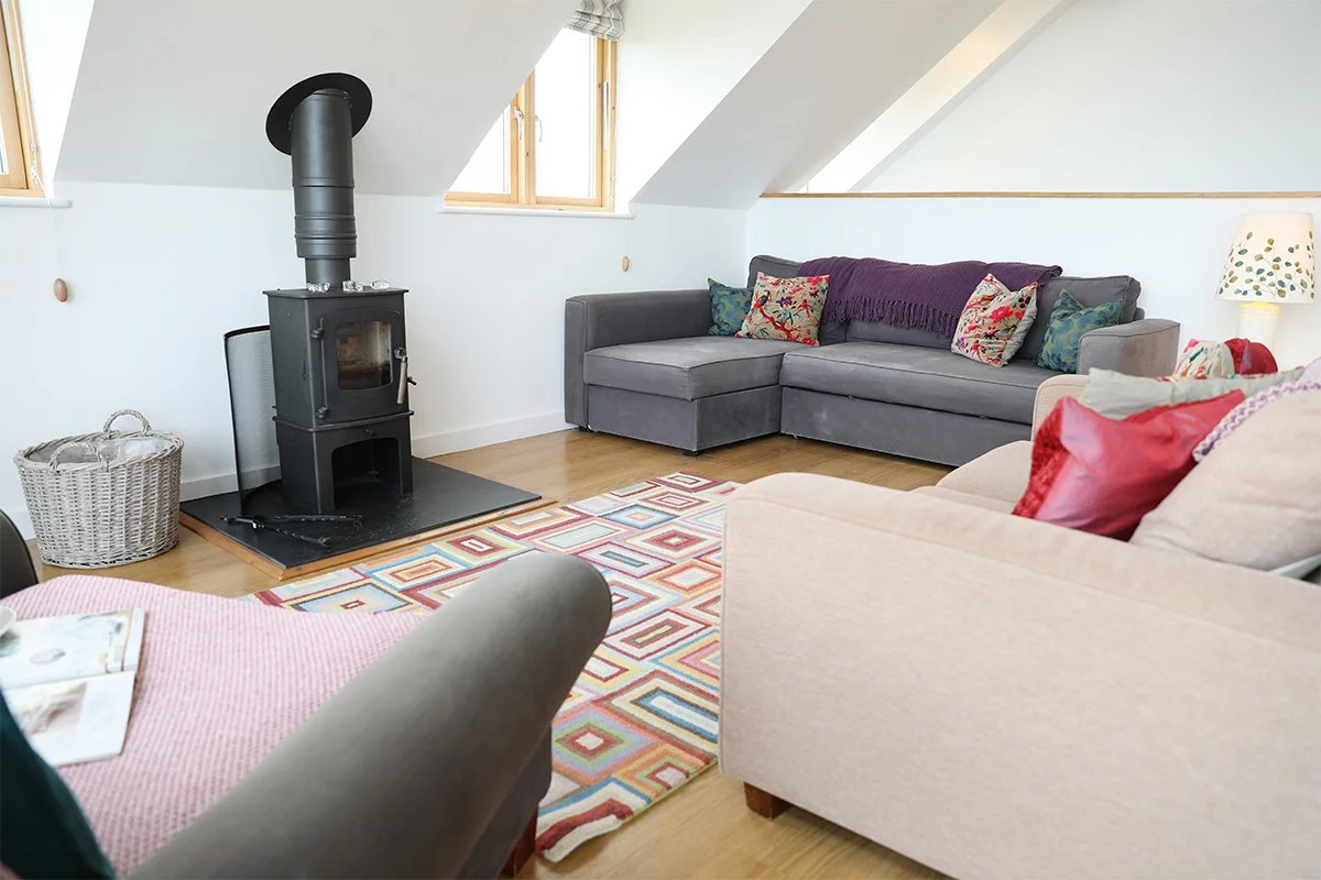 living room at north light holiday let in Port Isaac