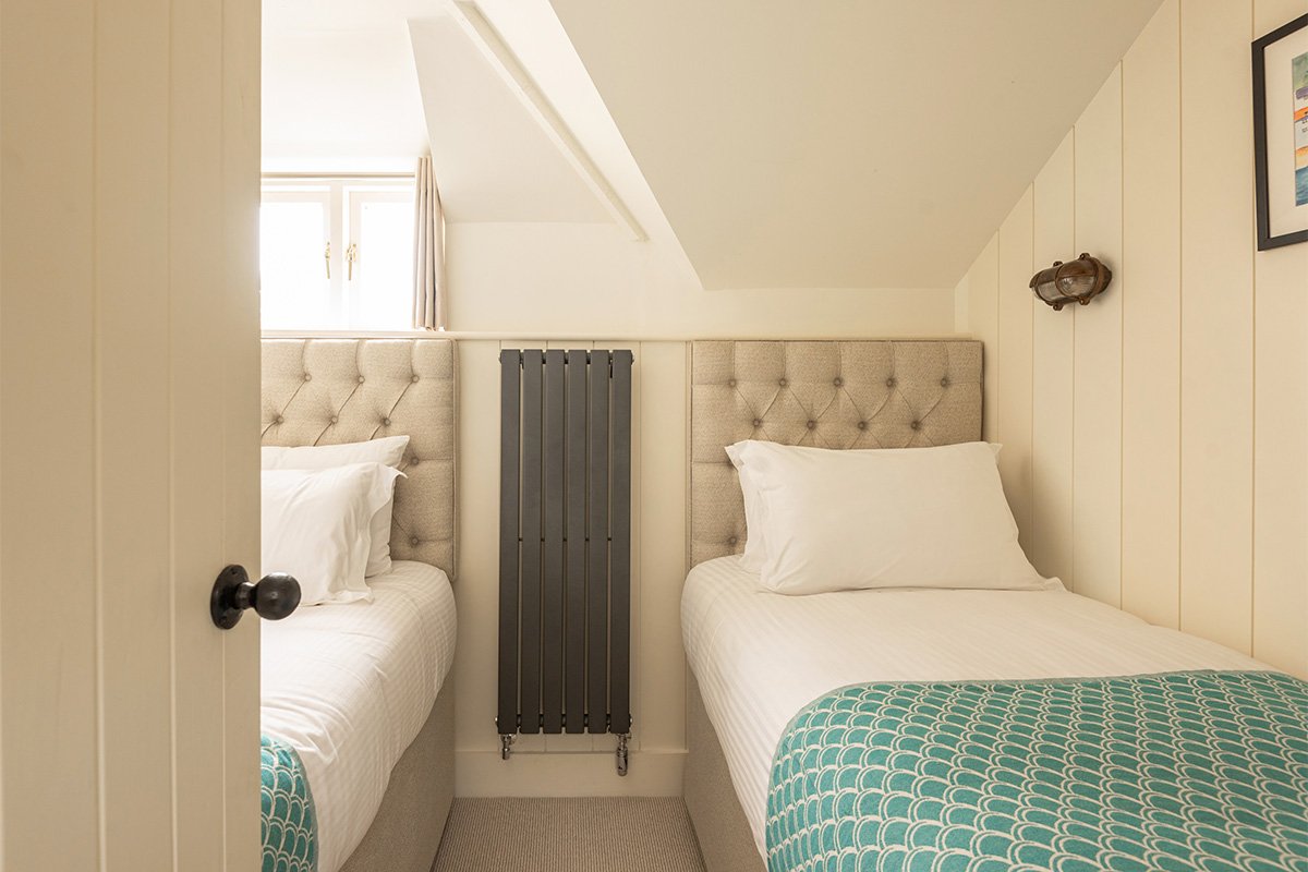 twin room at the White House cottage in Port Isaac