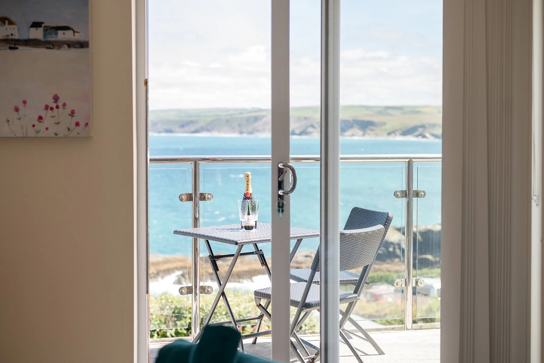 balcony at sea gems with views over port isaac bay