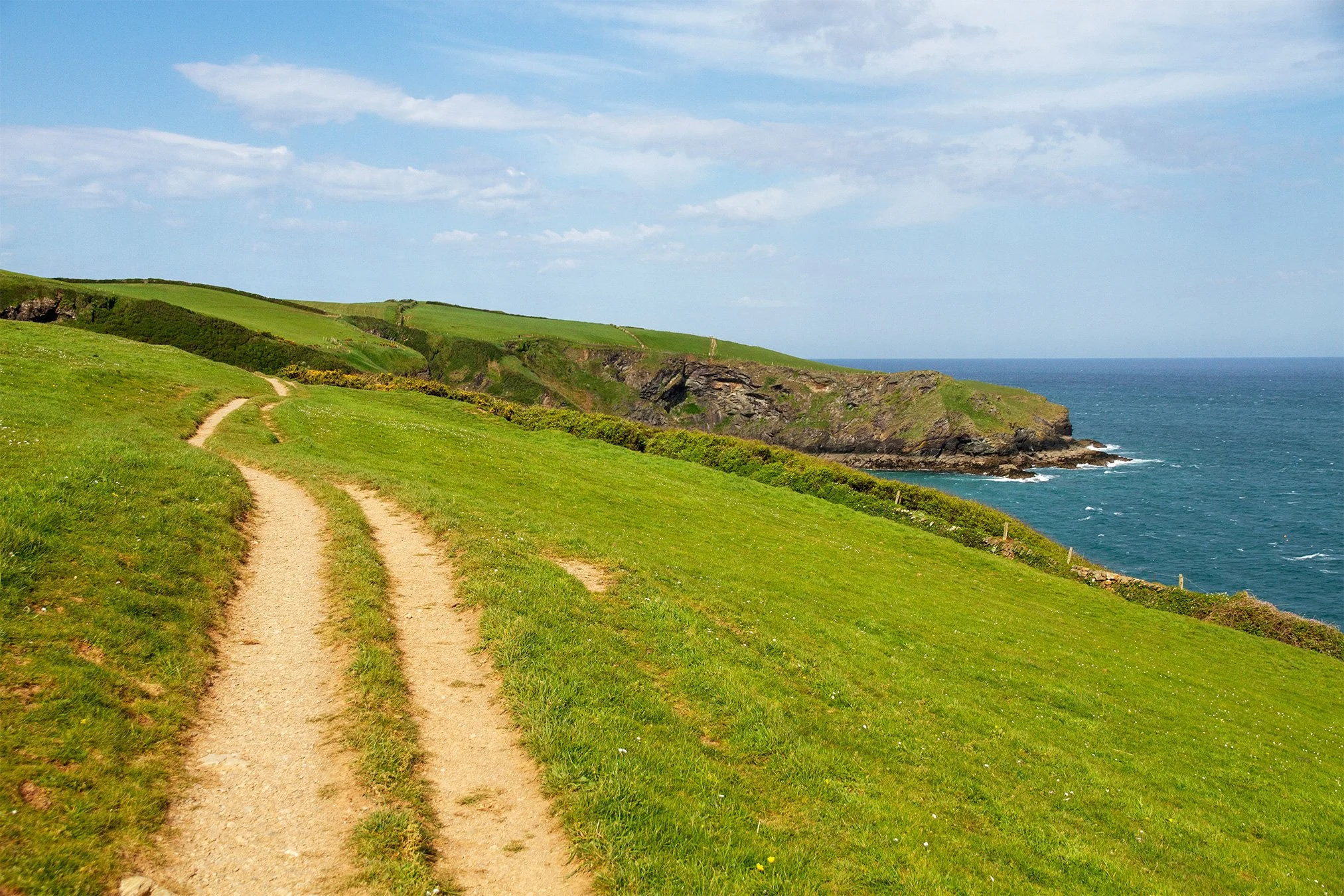 looking towards varley head from lobber point, port isaac