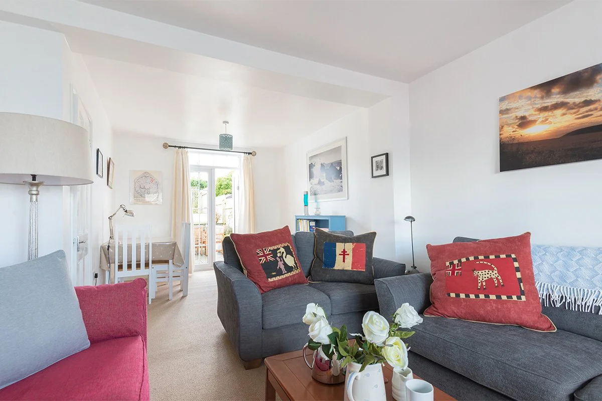 living room at tregenna holiday let in Port Isaac