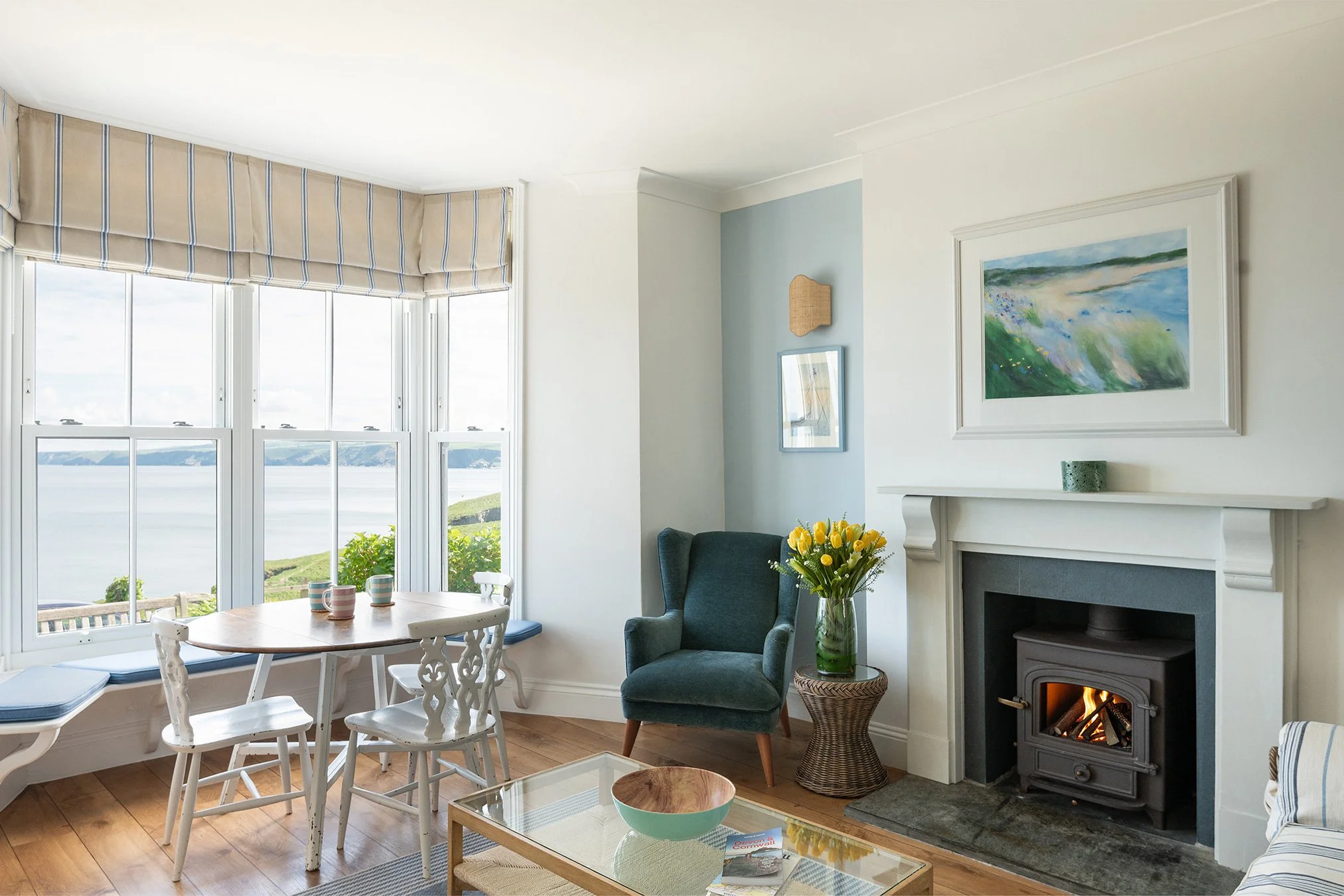 front terrace at bellevue in Port Isaac 