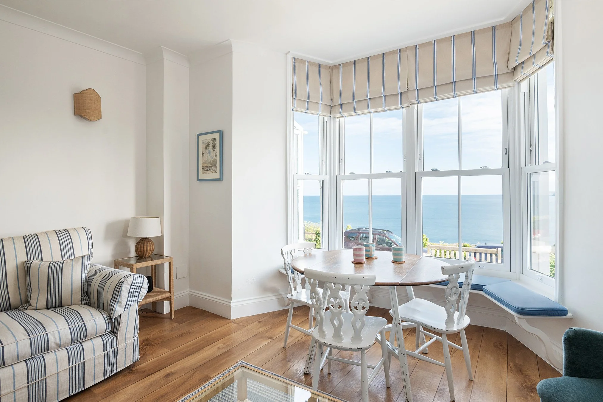sea view from the bedroom at bellevue in Port Isaac 