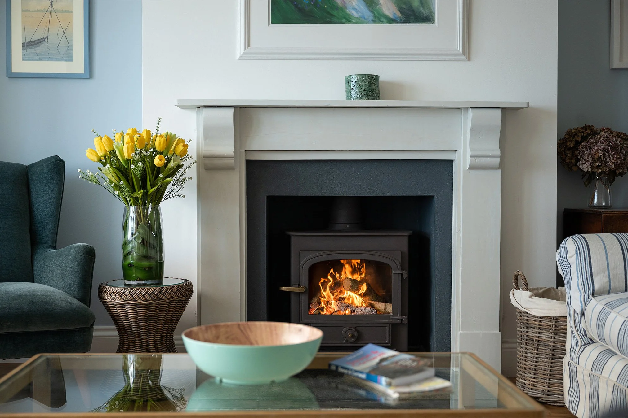 living room at bellevue in Port Isaac 