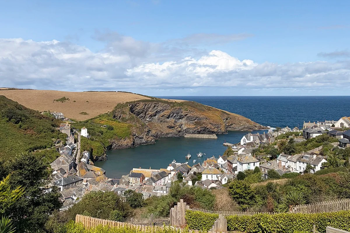 sea view over port isaac in cornwall