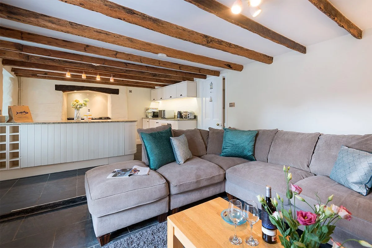 living room in trevan house holiday let in Port Isaac