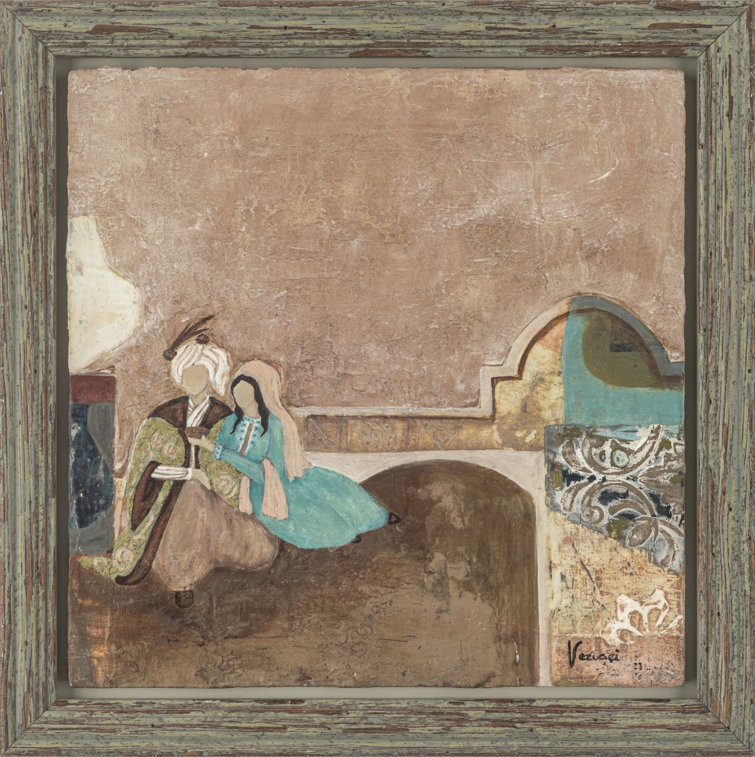 I WILL TELL YOU A SECRET | Acrylic and Mixed Media on Board | 37 x 37 cm | £2250