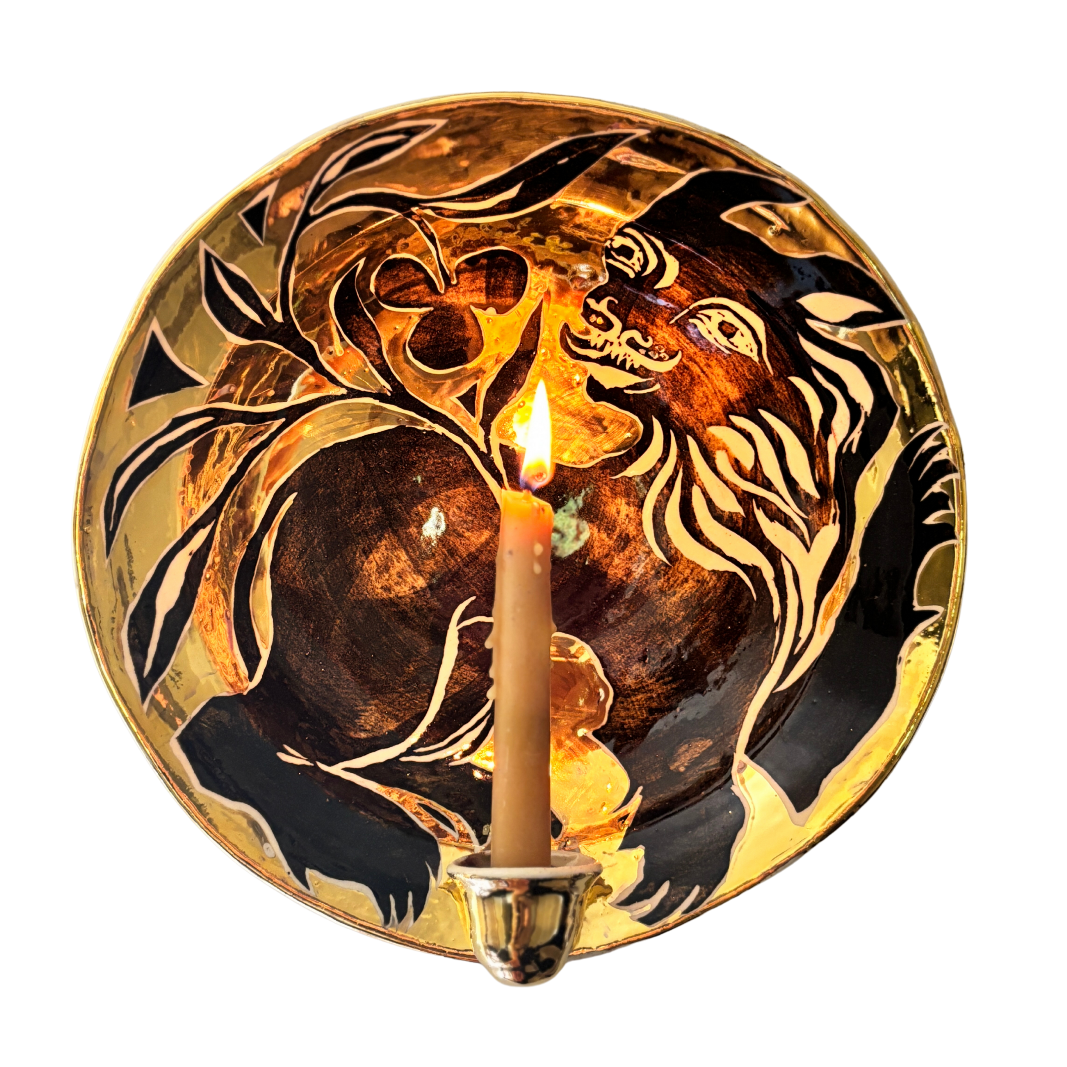 🔴JOLLY GOLDEN LION SCONCE I 
