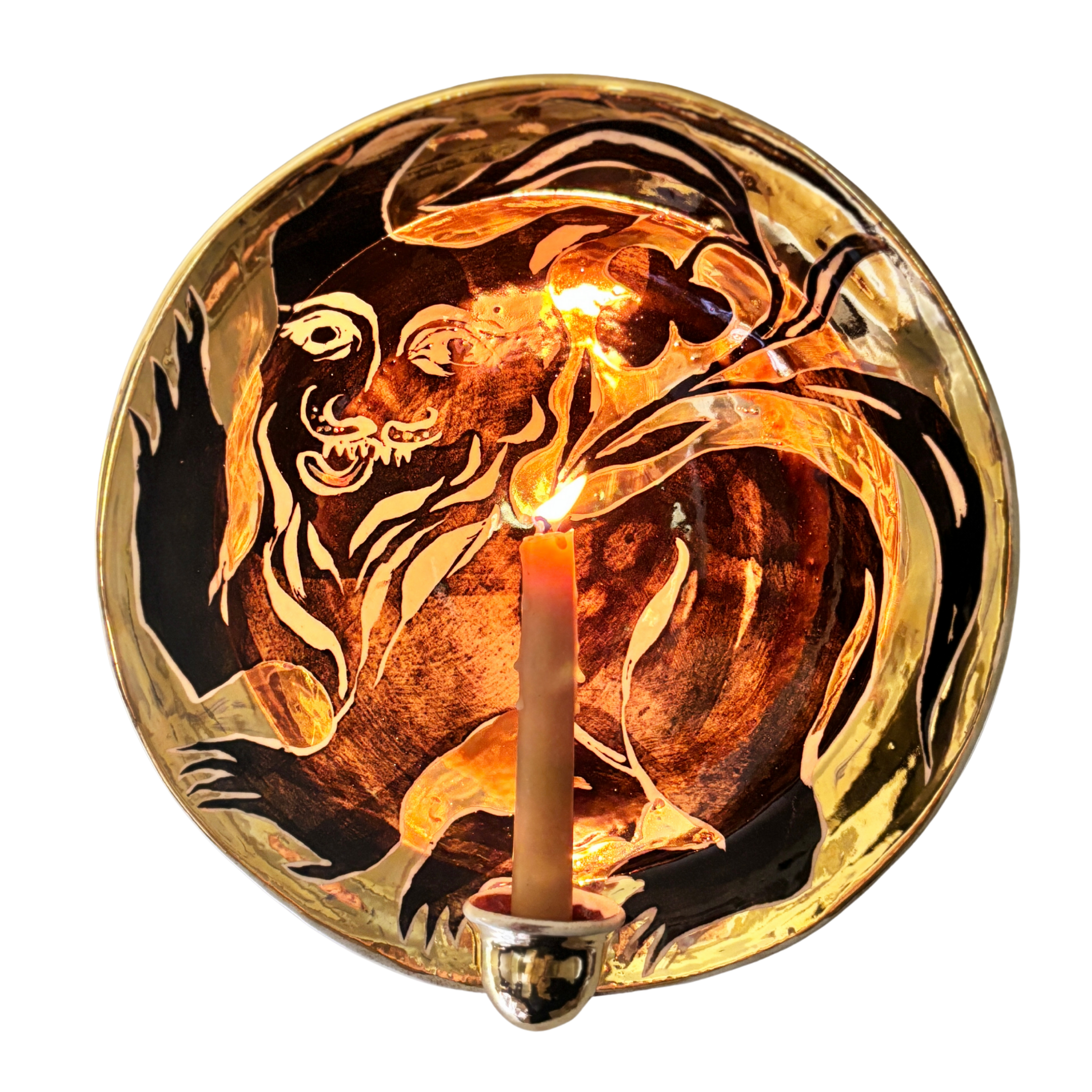 🔴JOLLY GOLDEN LION SCONCE II 