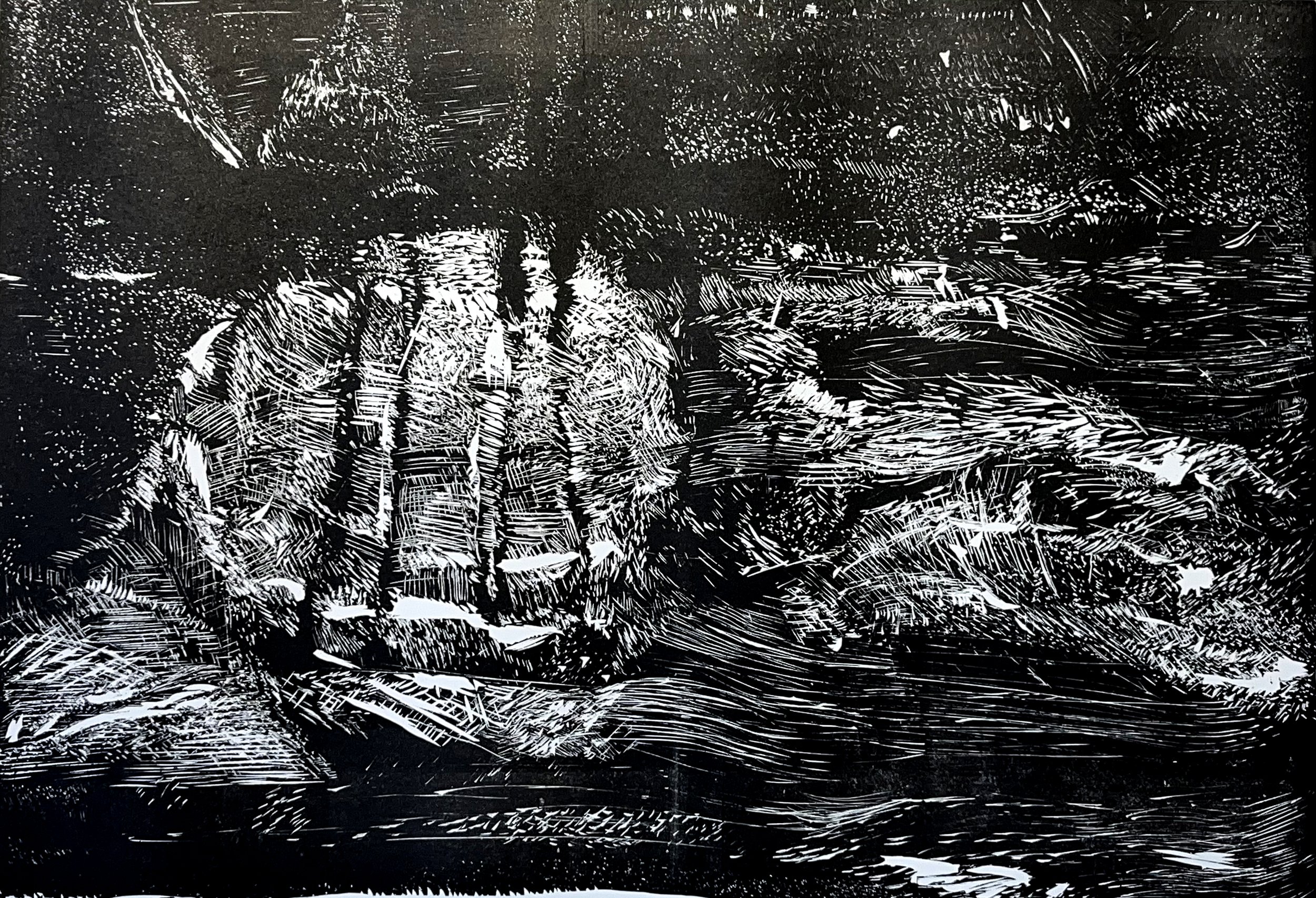 EYE OF THE FOREST | Linocut | 27.5 x 40 cm | £150