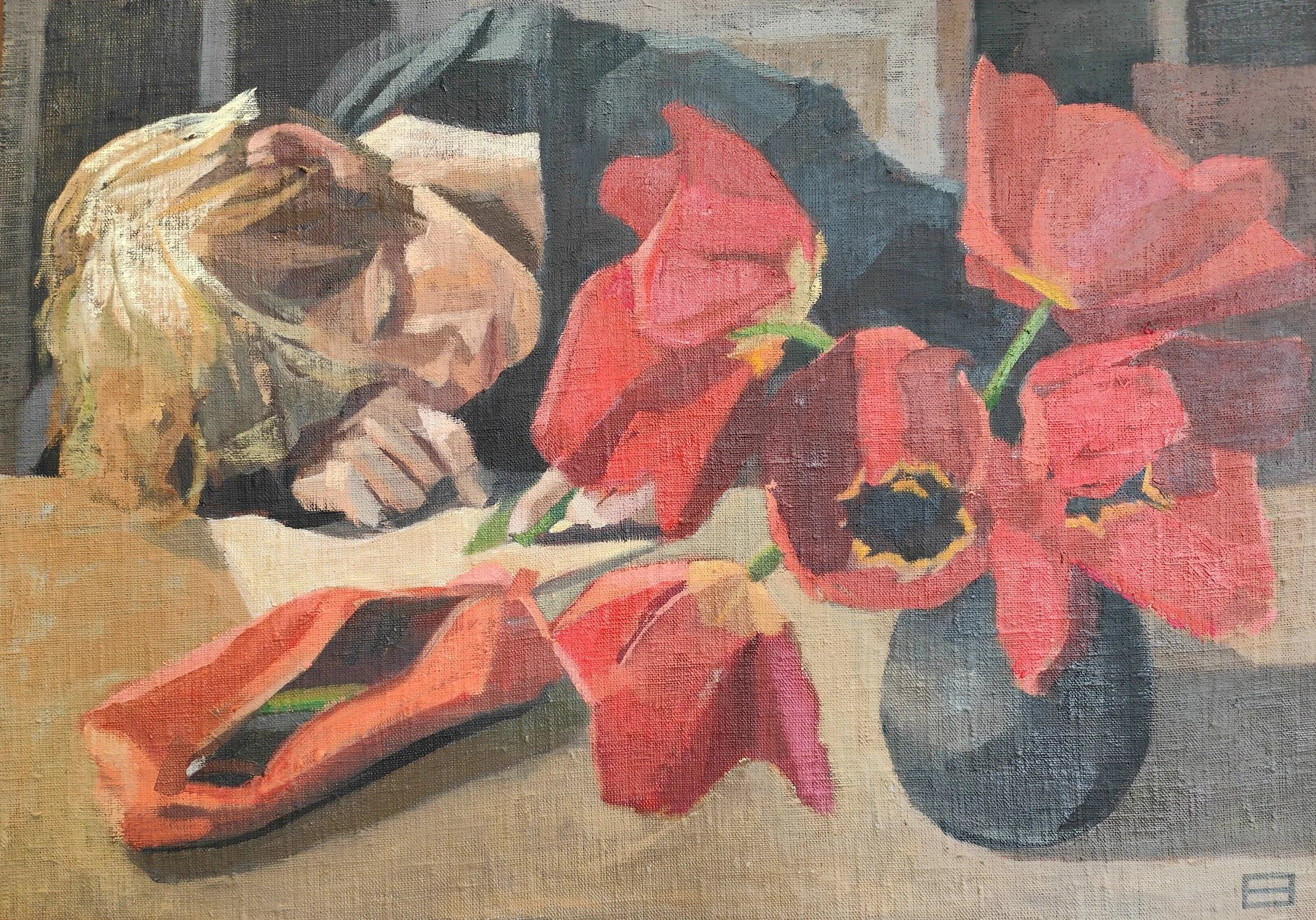 Honor Jolliffe, Homework with Tulips, 73674.jpg