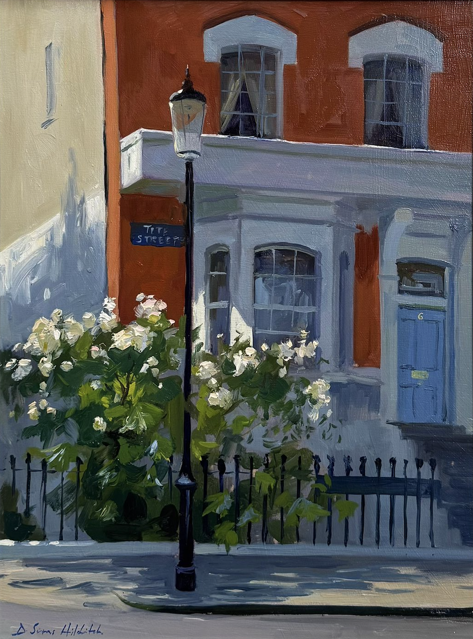 JUNE AFTERNOON LIGHT, ROSES ON TITE STREET by Daisy Sims-Hilditch