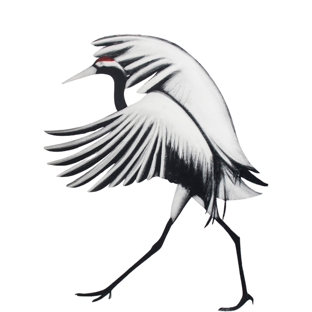 RED-CROWNED CRANE