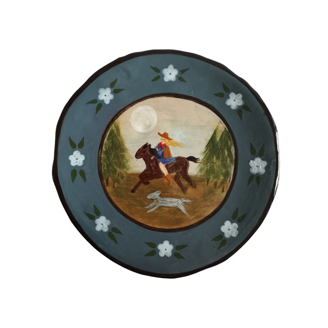 WOMAN &amp; WOLF PLATE