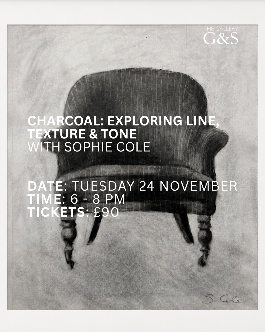 Charcoal: Exploring Line, Texture & Tone with Sophie Cole