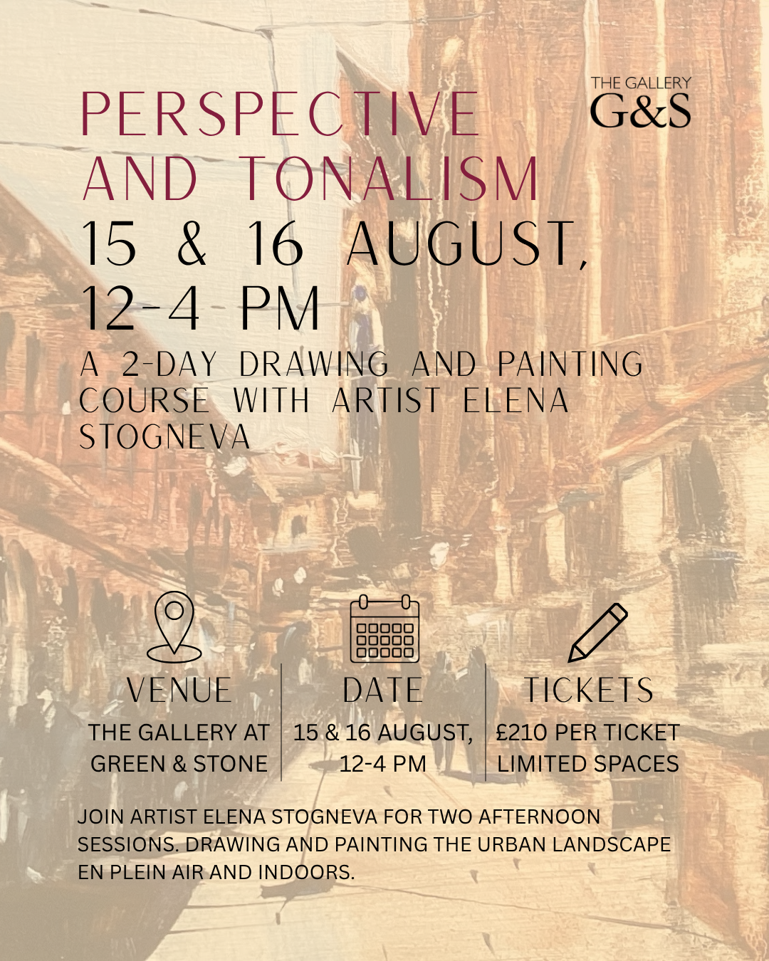 'Perspective and Tonalism': Drawing and Painting the Cityscape with Elena Stogneva