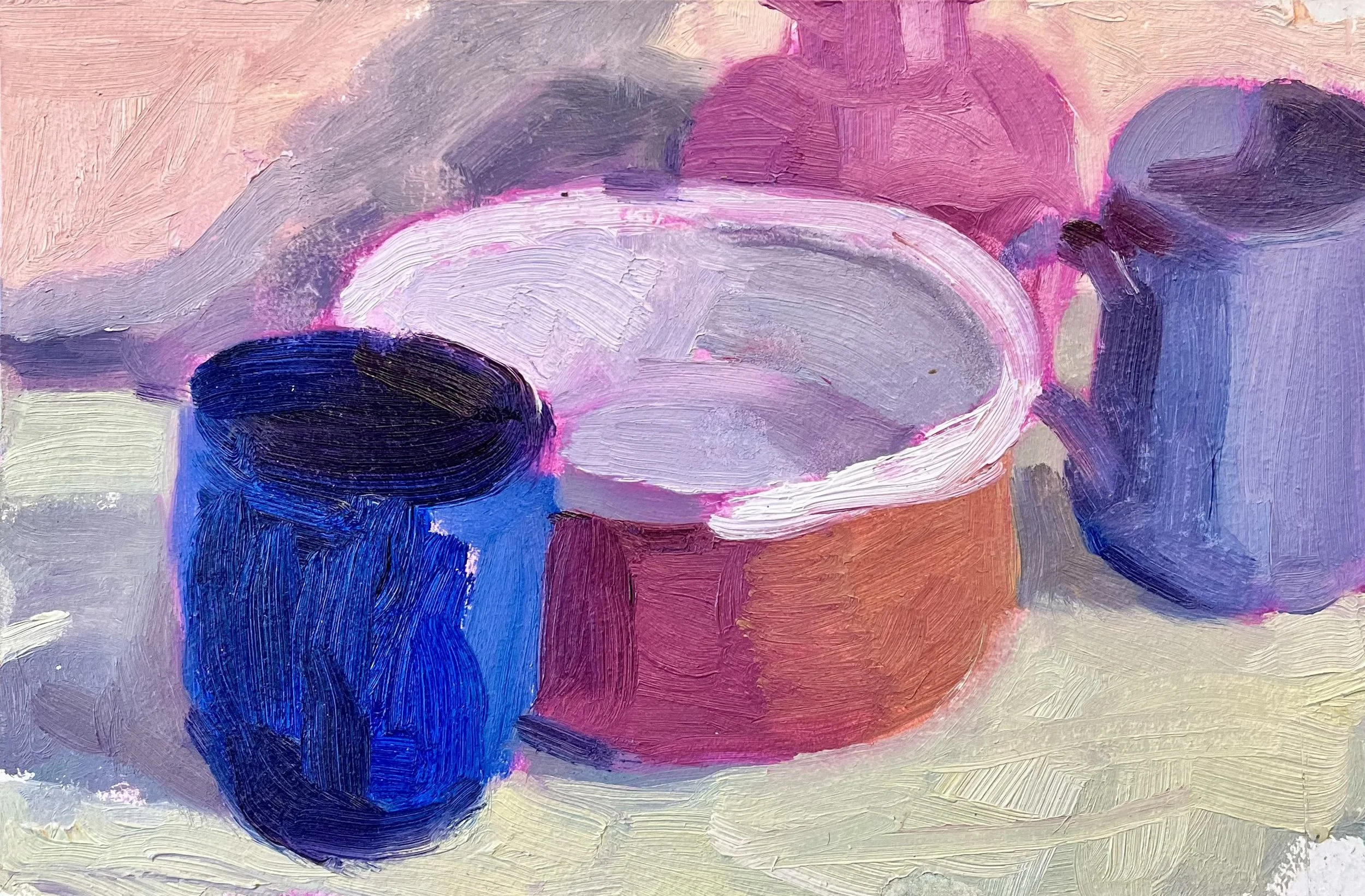 Bowl, Blue Mug by Kate Measham