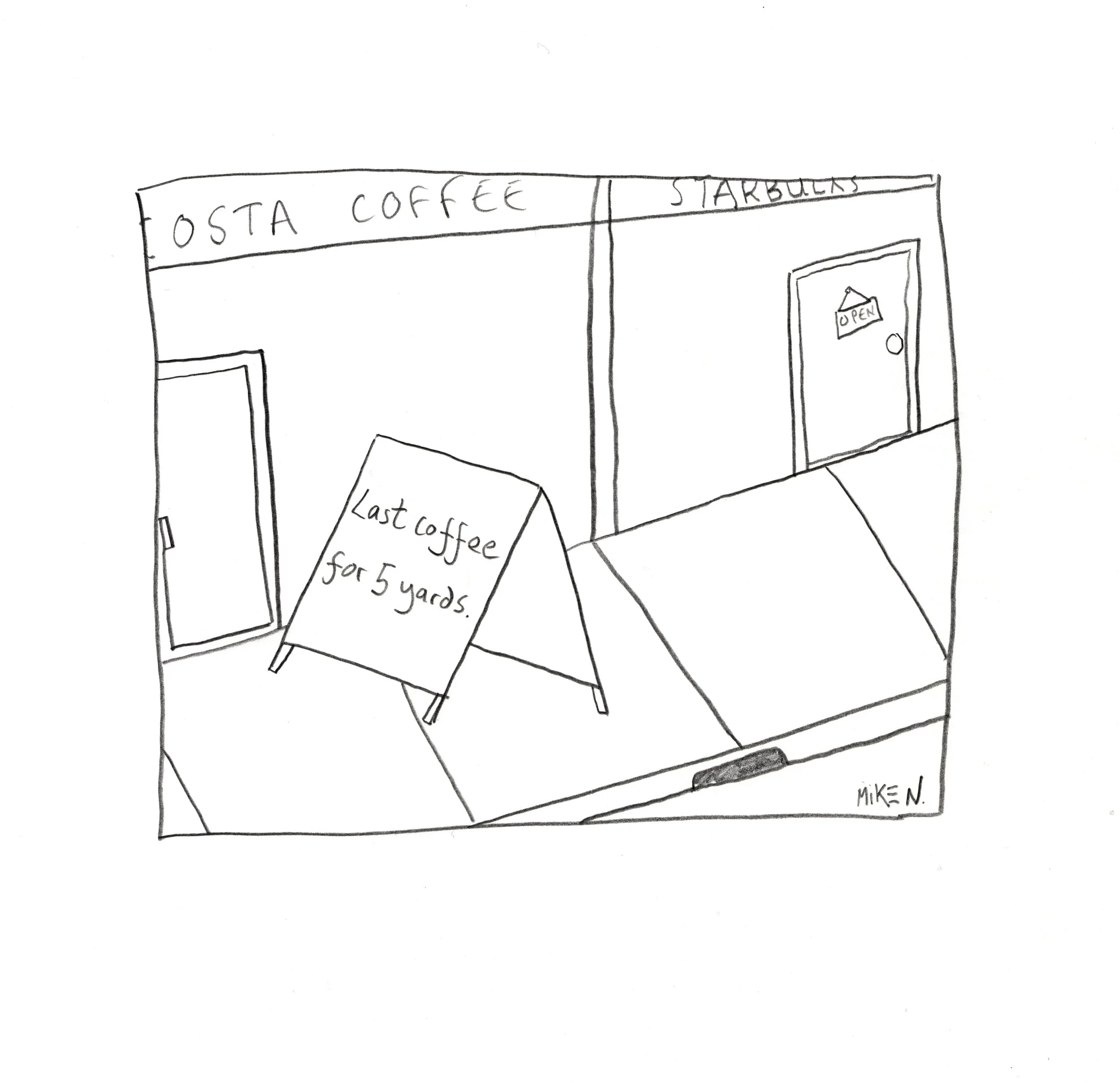 Mike Nicholson, Last coffee for 5 yards., 104638.jpg