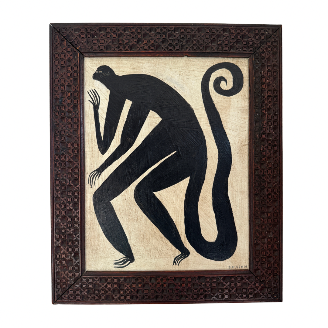 MONKEY | Waxed Acrylic Sgraffito on Wood Board | 38.5 x 31.5 cm | £