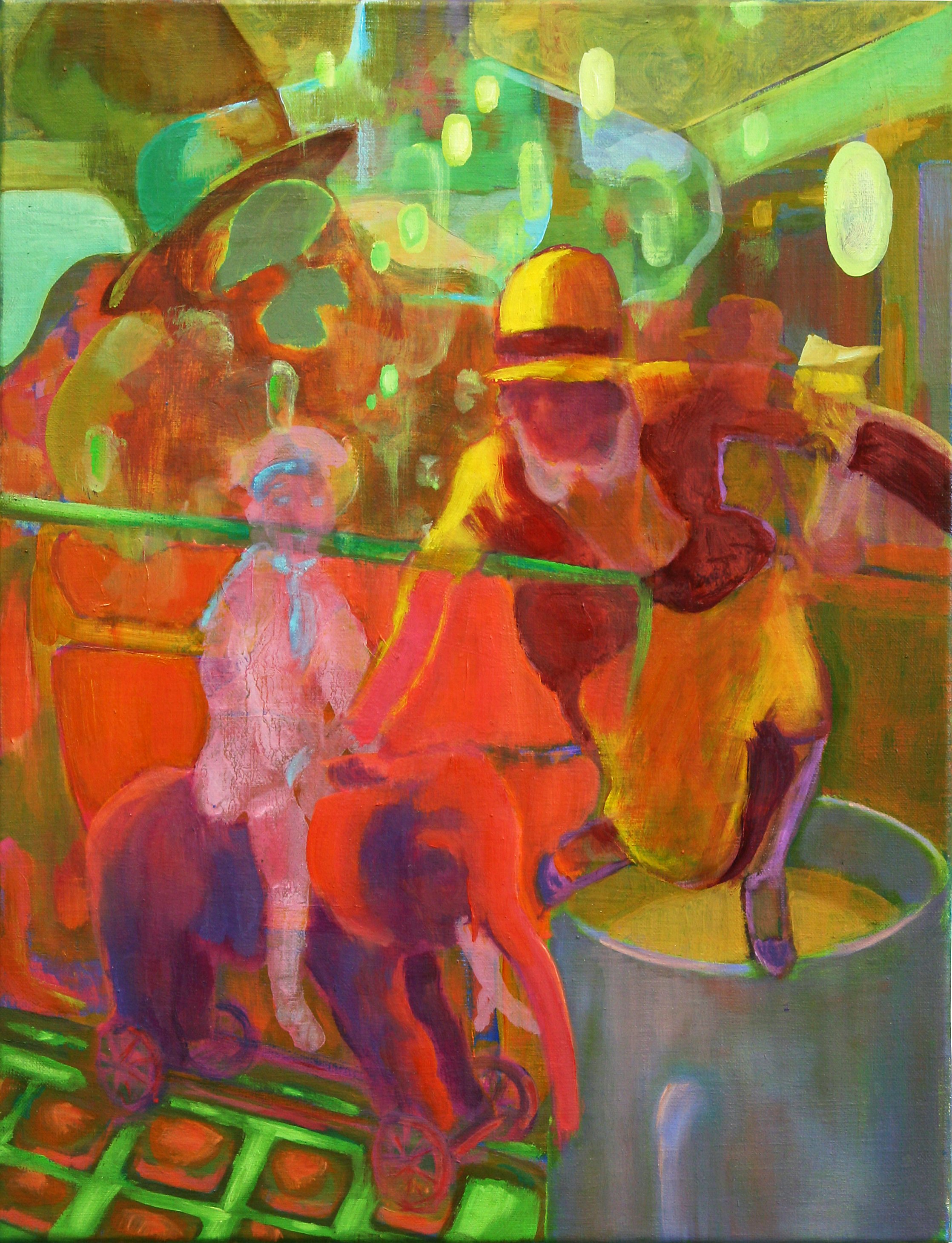 NIGHT CAFE | Oil and Acrylic on Linen | 45.8 x 35.6 cm | £510