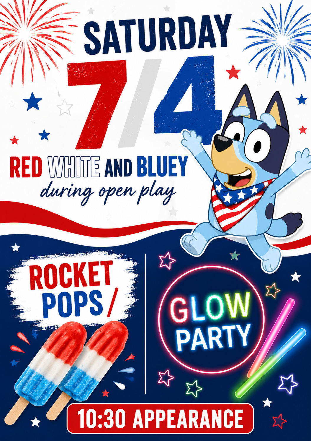 Red White and Bluey