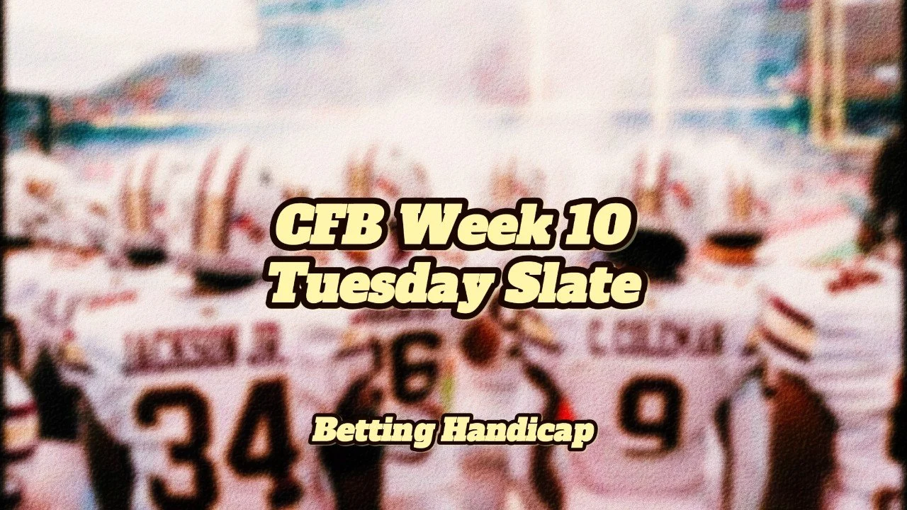CFB Week 10: Tuesday Handicaps
