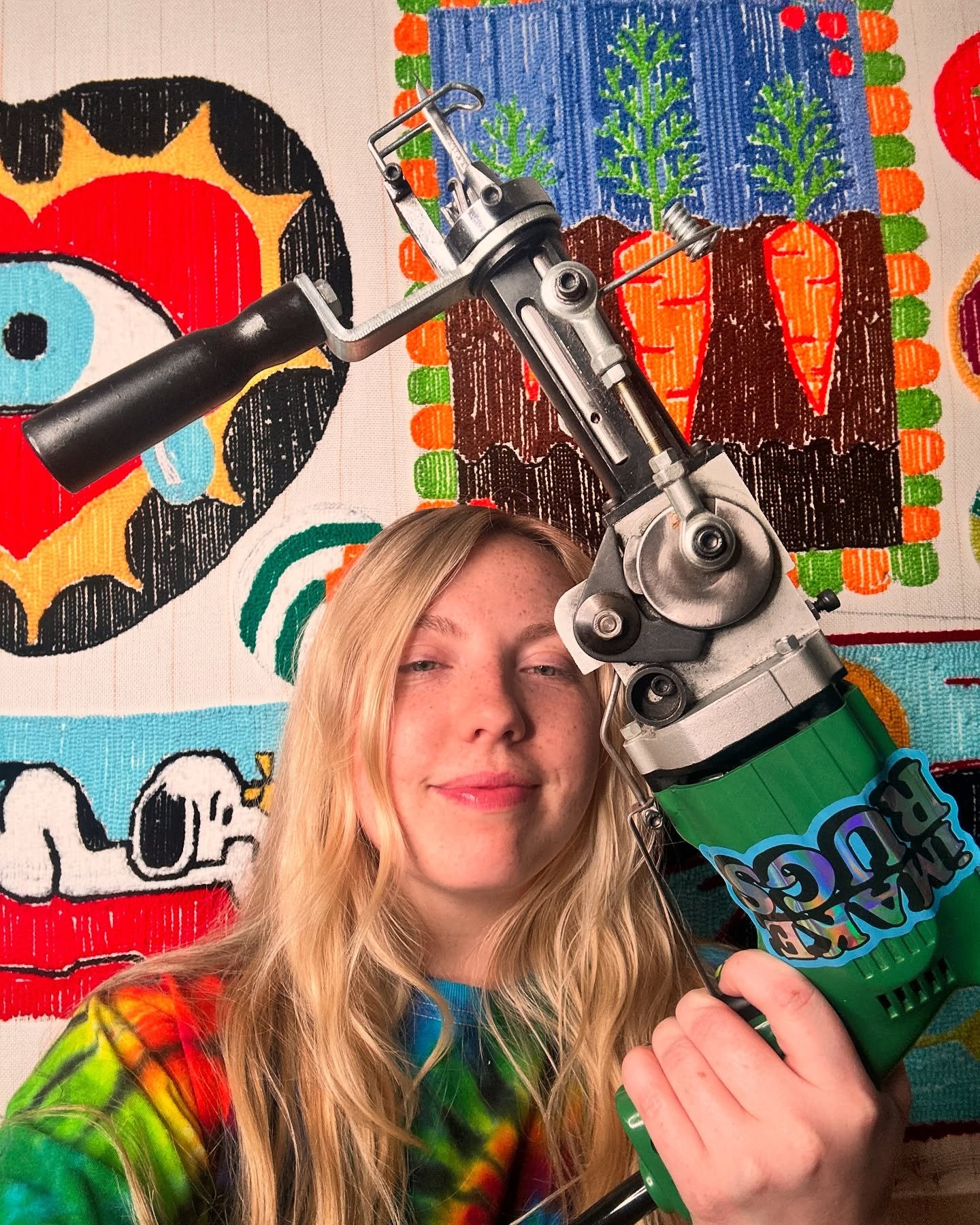 This sunday I&rsquo;ll be showing off a fresh collection of rugs at @revisionstudios.co Gardn Market (at 2124 E. Admiral) from 2-6 pm! Come for the sunshine come for the community come for the art &amp; vintage clothes 🥰