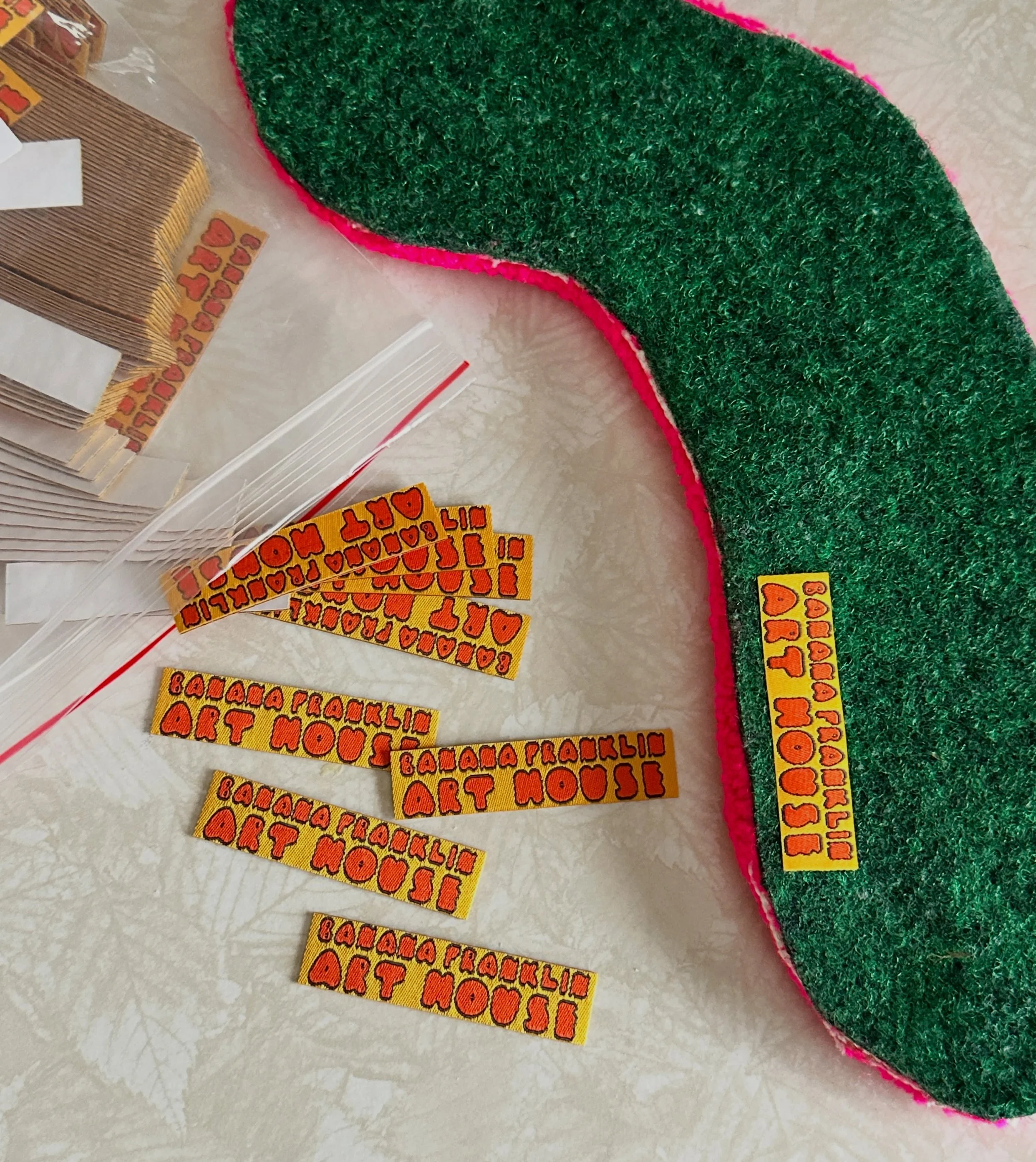 We are so official! Having labels made for my tufted works has been on my to do list for the longest and I&rsquo;m so glad that I took my time and that they are here now! All rugs moving forward will have this woven tag on the back 😭❤️