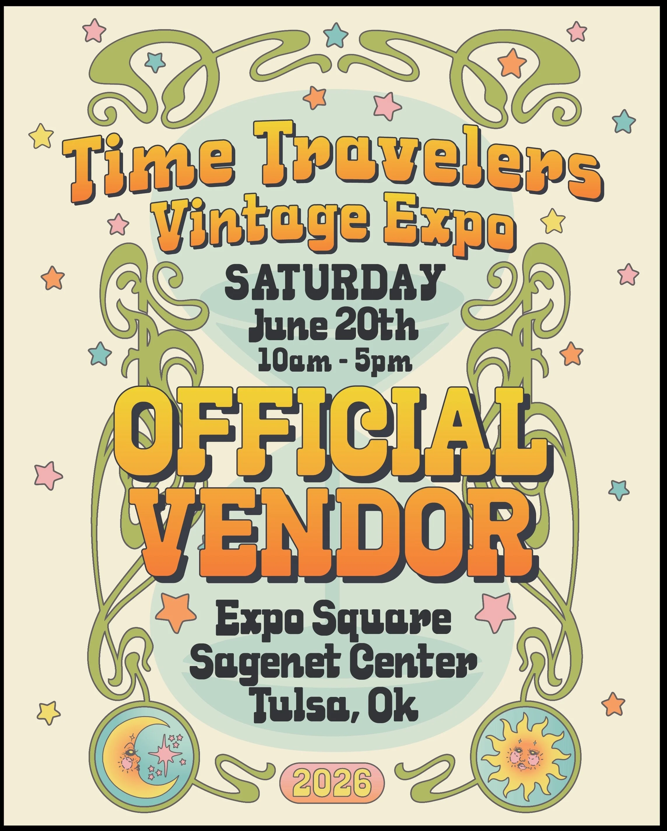 Come find me at the Tulsa @timetravelersvintageexpo this Saturday from 10 AM - 5 PM at the Expo center! Banana Franklin Art House is feeling sooooo official and honored to be on the line up amongst so many other artists and vintage slingers. I have f