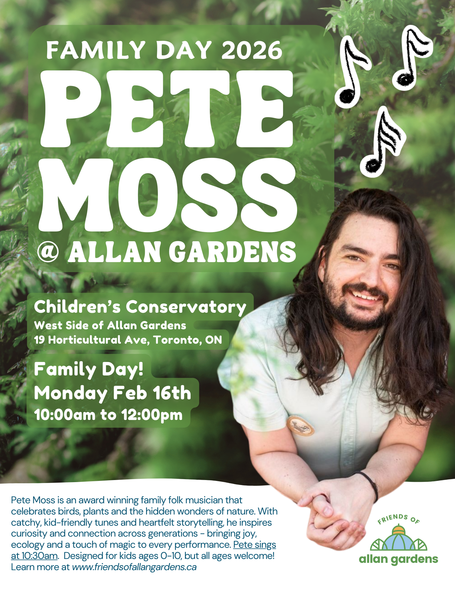 Pete Moss at Allan Gardens