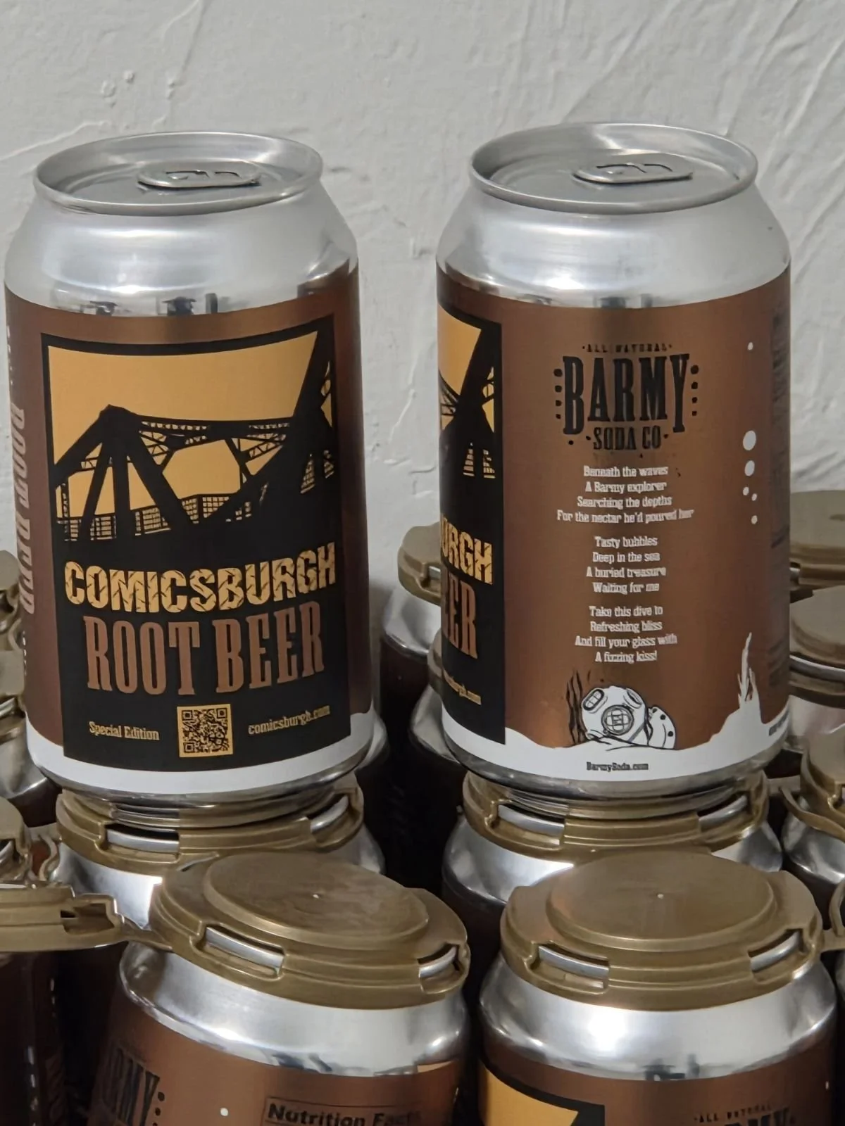 ComicsBurgh Barmy Root beer