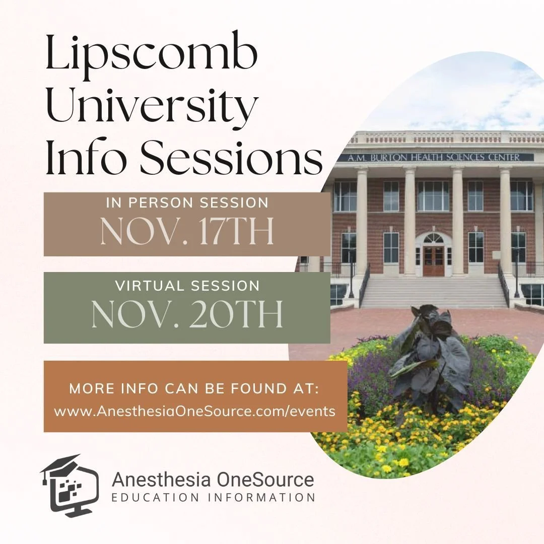 Lipscomb University has published their prerequisites and is hosting two info sessions to answer your questions!

The first session is in person and will be on November 17th from 5:30pm-6:30pm CST.

The second session will be virtual and will be on N