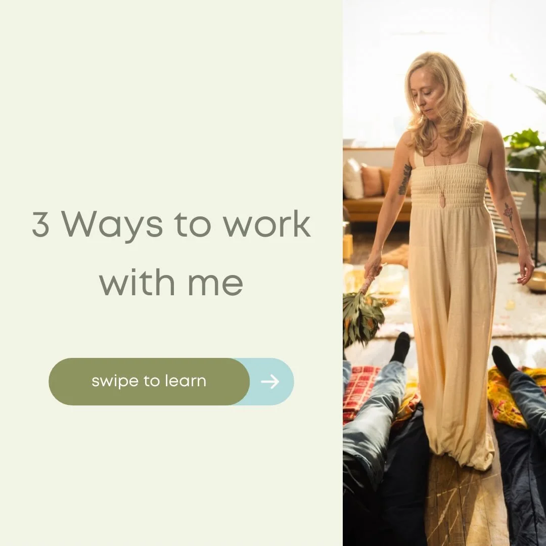 Looking for support that helps you slow down, reset, and feel like yourself again?

Here are a few ways to work with me right now.

Private 1:1 sessions for personalized nervous system regulation, energy clearing, and deep rest.

Group sound baths de