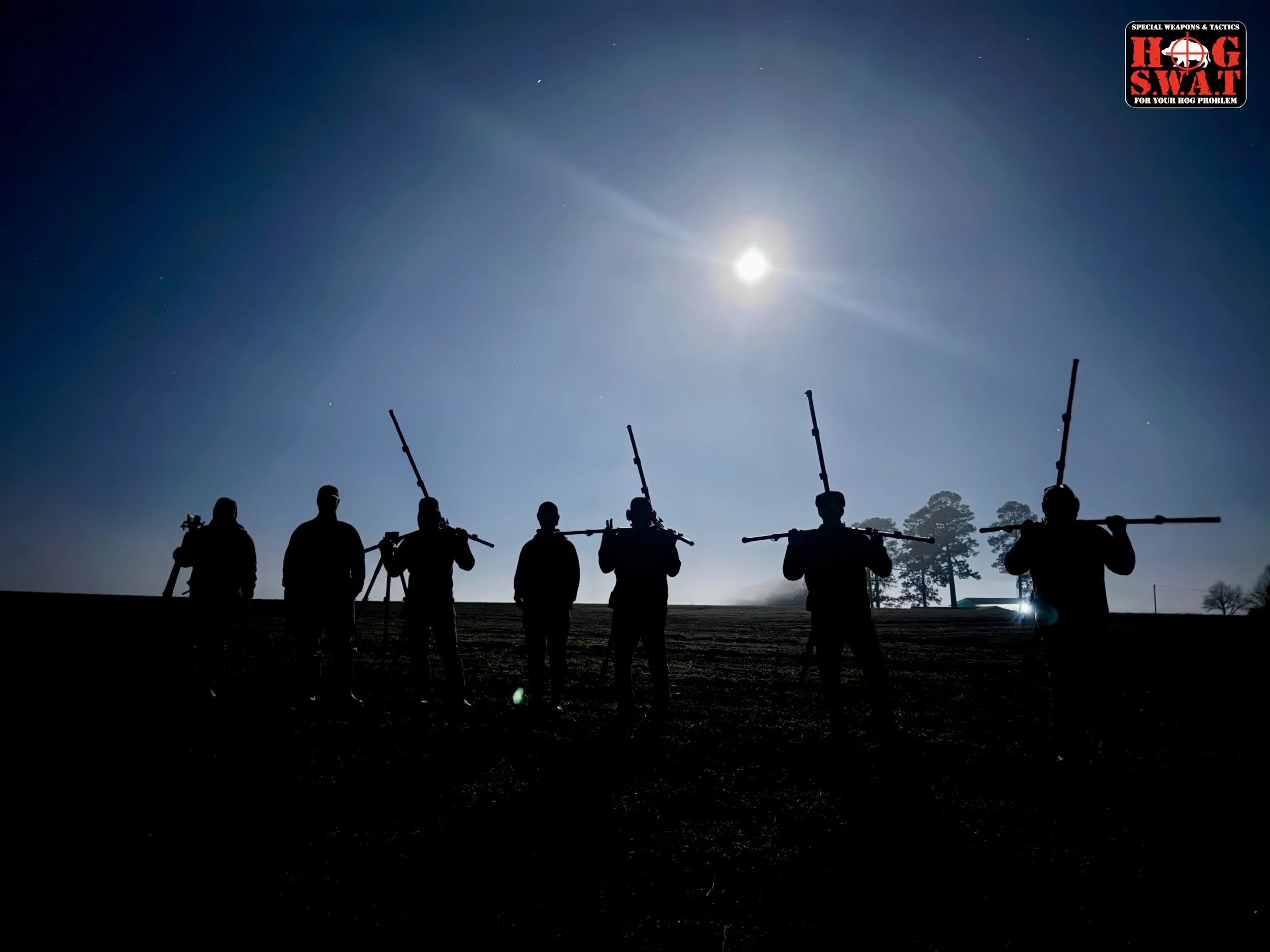 Large Group Hog Hunting