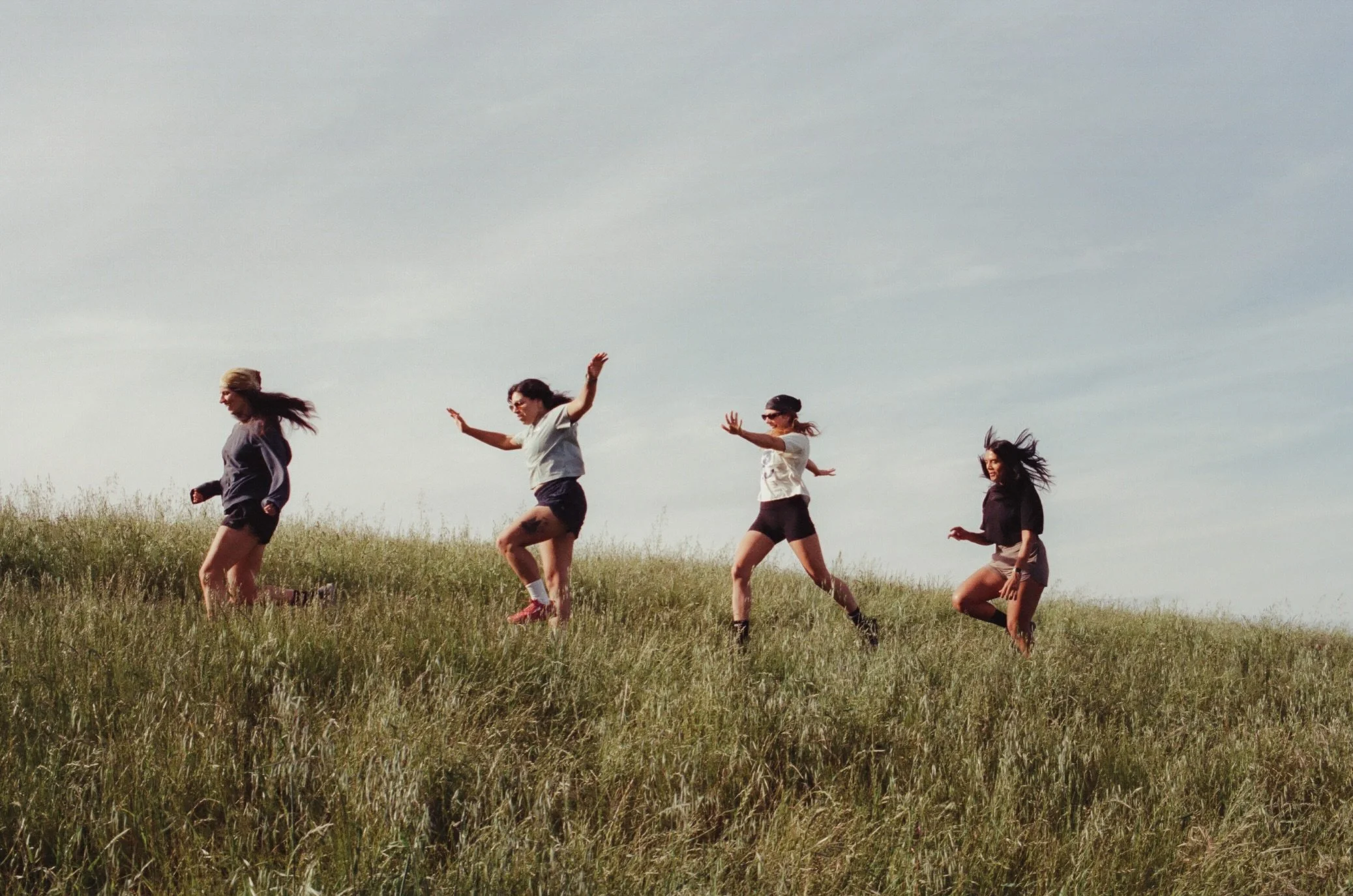 This hasn&rsquo;t happened to me in ages, but once in a while you get film back that you forgot you took. From the happiest most frolicky girlhood trail running shoot of all time, with the run club buds. First pic encapsulates the vision and the joy 