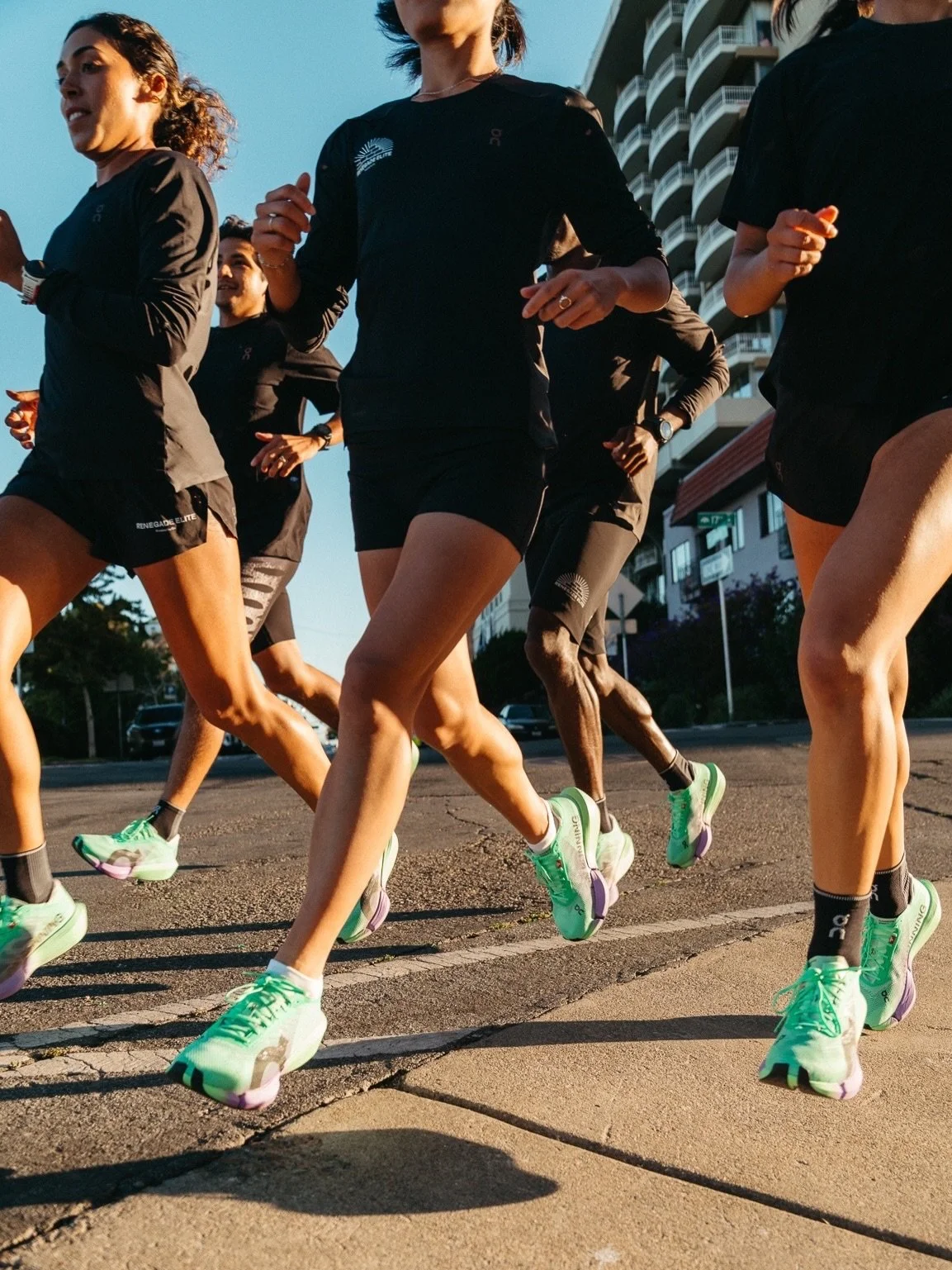 New work for my beloved run club @renegade_running&rsquo;s elite team in collaboration with @on! Such a pleasure and inspiration to run around oakland with them&mdash;these kids are FAST 💨