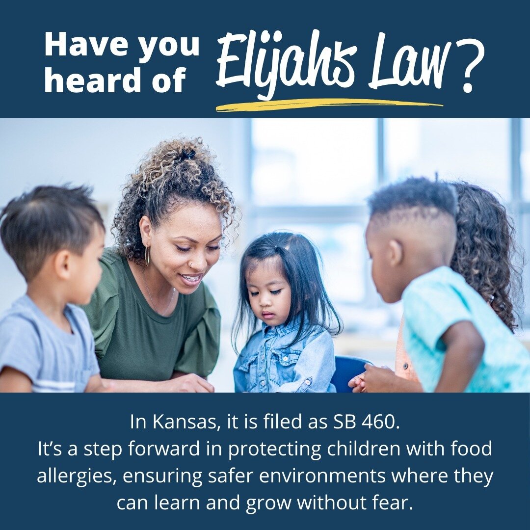 Elijah's Law has been officially filed in Kansas as SB 460. This legislation is a crucial step forward in protecting children with food allergies, ensuring safer environments where they can learn and grow without fear. The next step in making this la