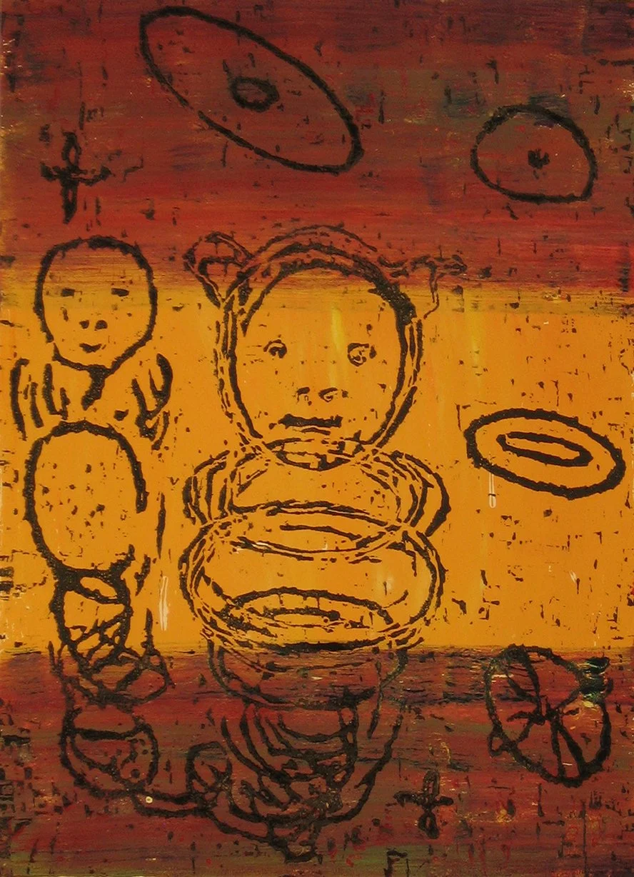   Jack's are Wild II,   monoprint woodcut, 22 x16 inches (image), 30 x 22 (sheet), 1998