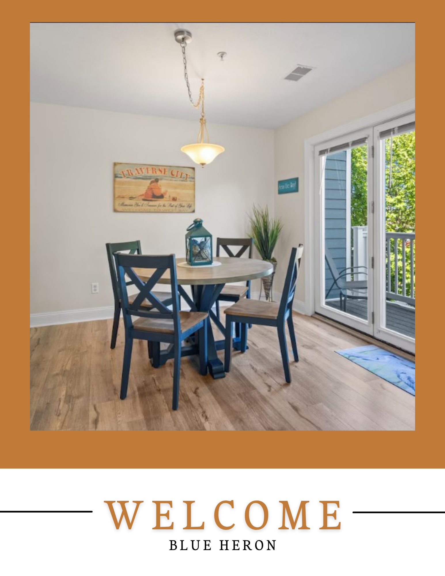 Blue Heron Welcome Book