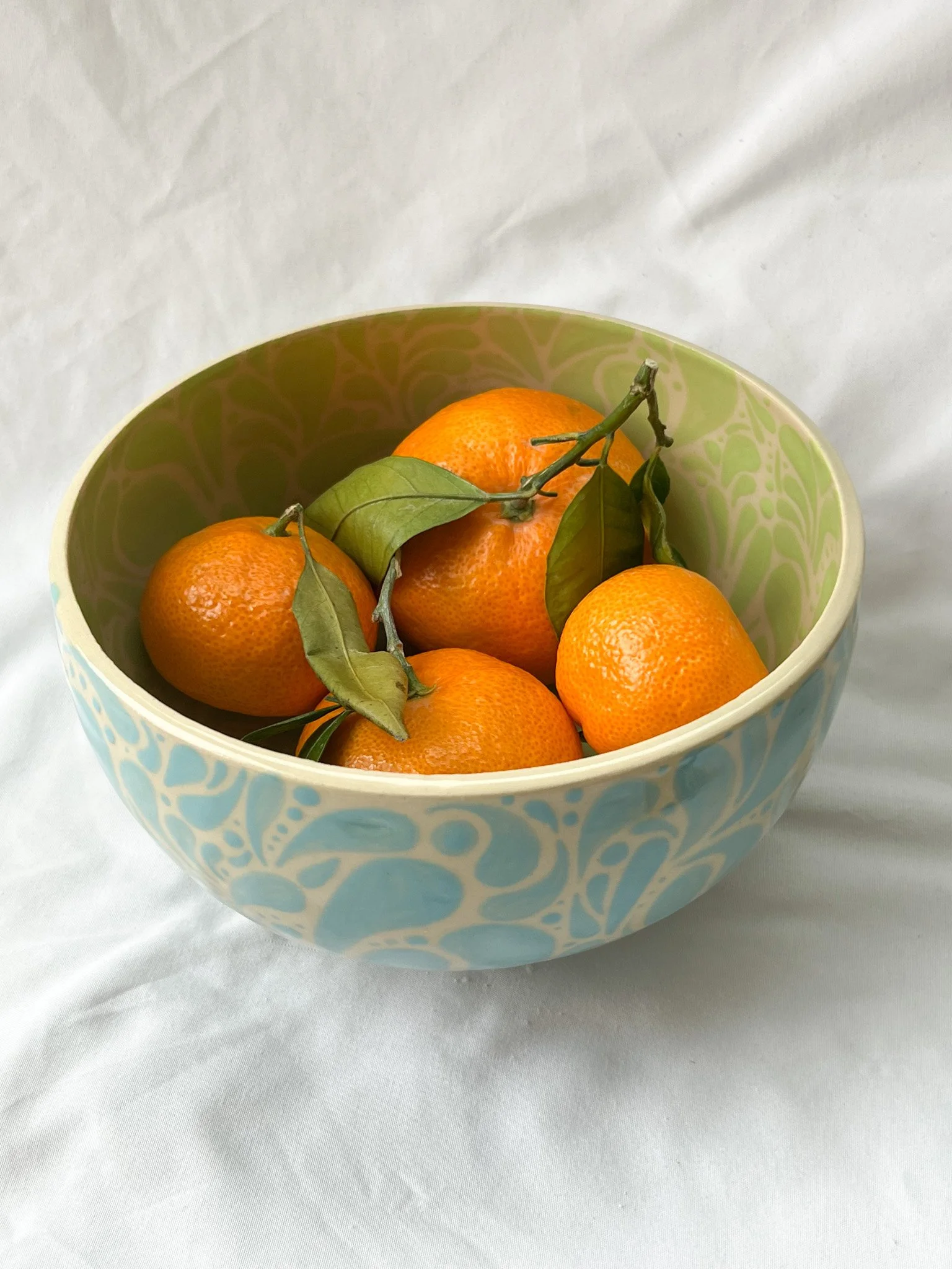 Teardrop Fruit Bowl in Blue/Green