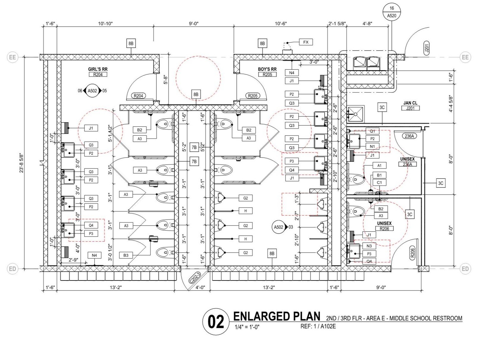 Creating and Annotating Enlarged Plans & Interior Elevations for RR and Lockers