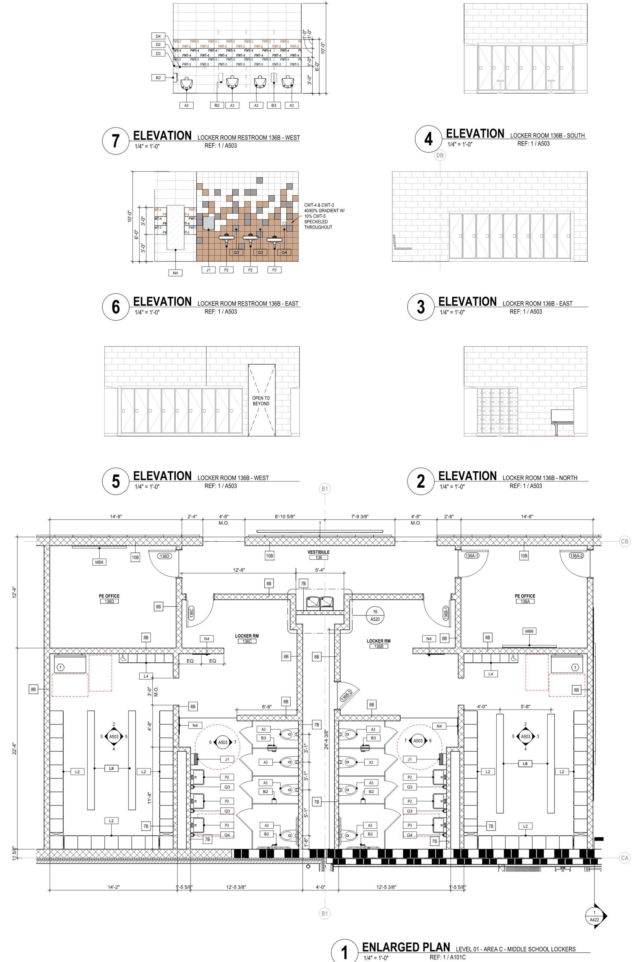 Creating and Annotating Enlarged Plans & Interior Elevations for RR and Lockers