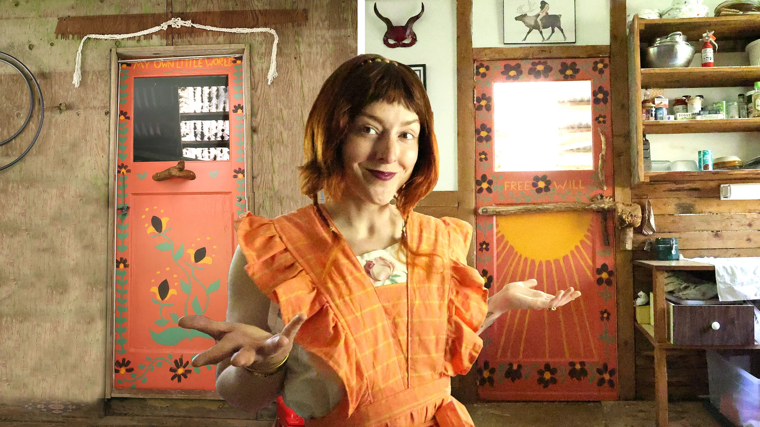 Folk Art Fairycore Door Makeover