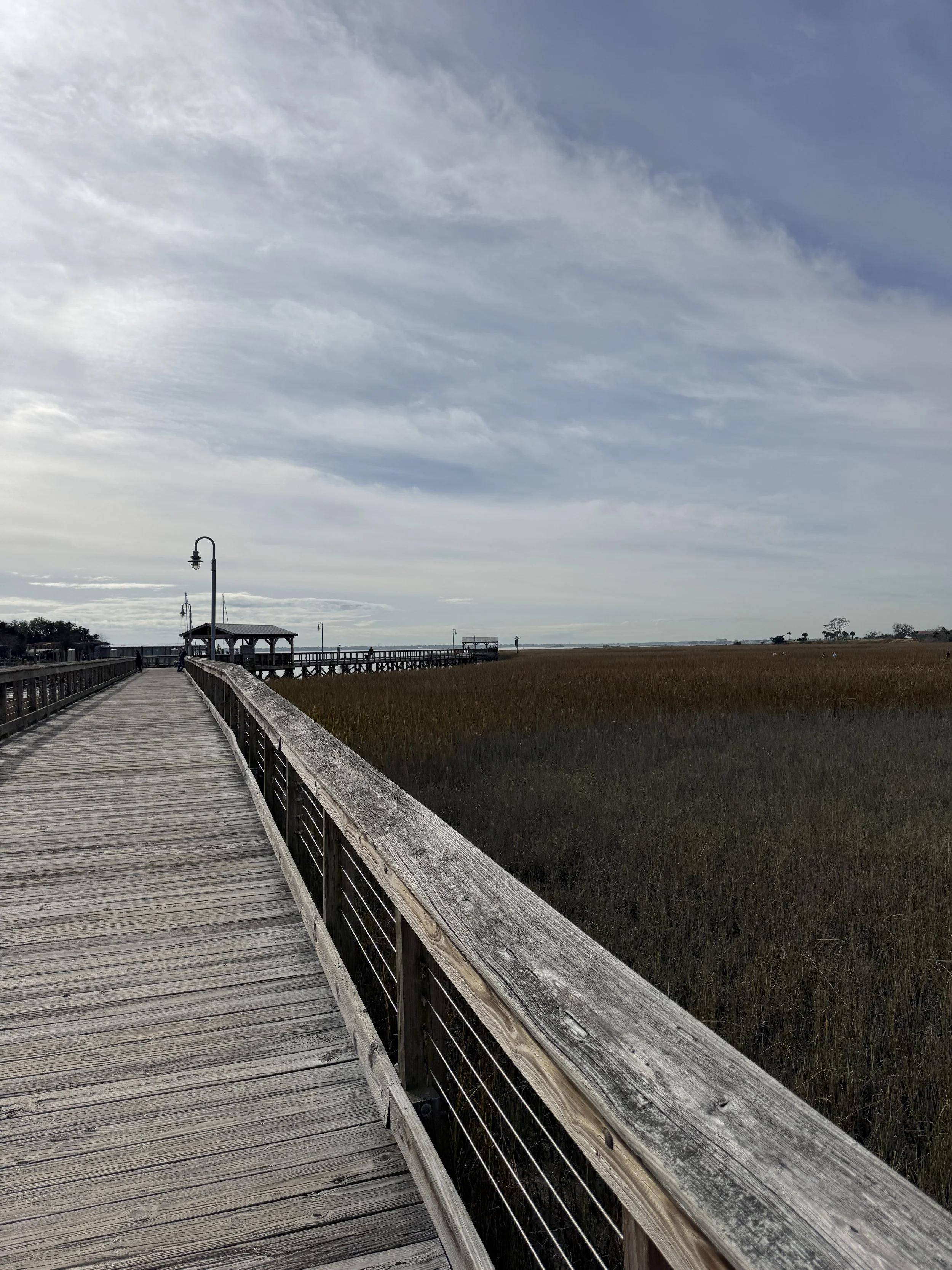 a beautiful day  at Shem Creek Boardwalk