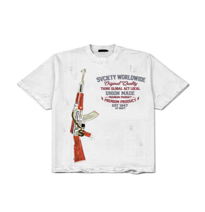 HEAVY AK47 WHITE TEE