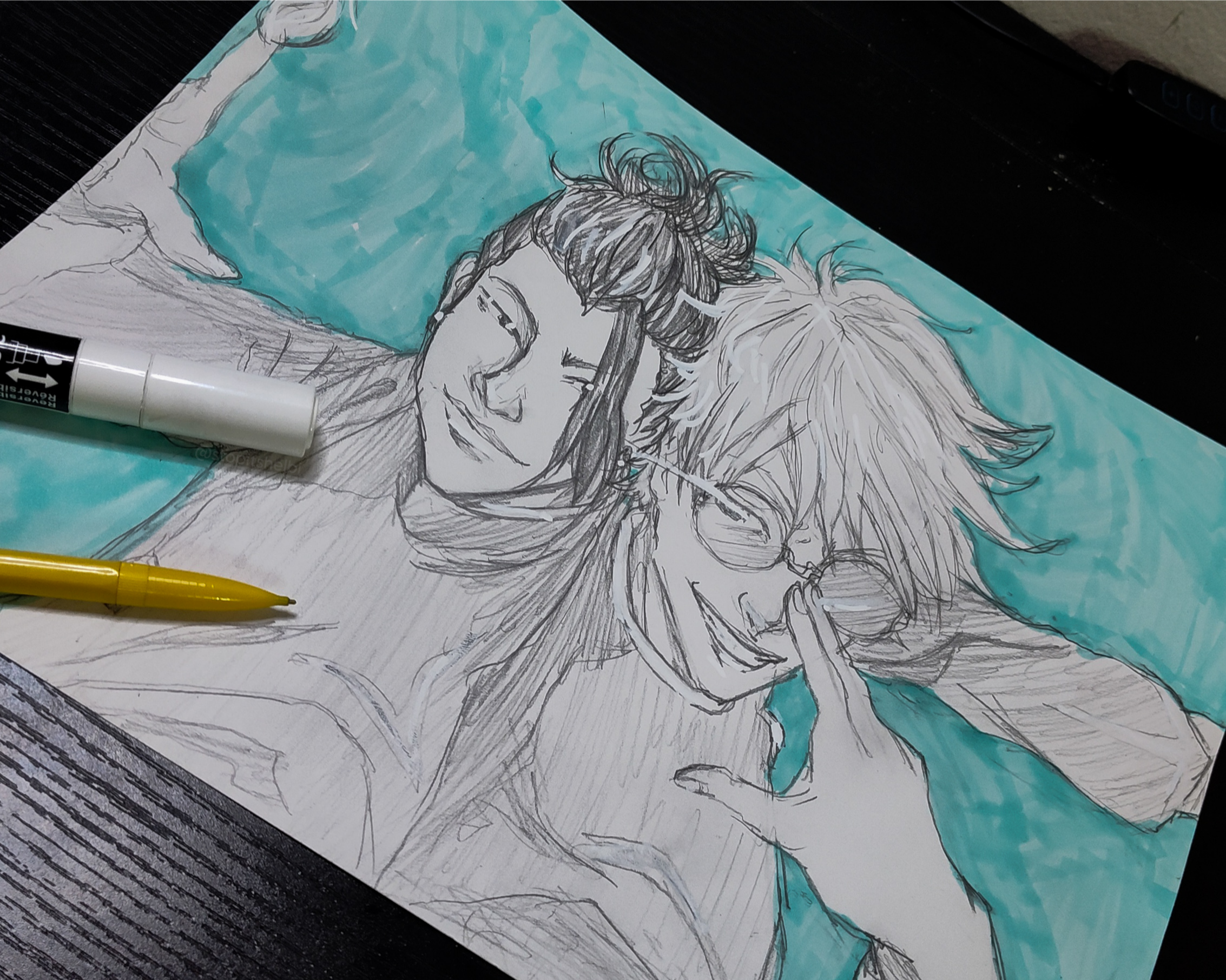 Gojo and Geto from the anime Jujutsu Kaisen.
