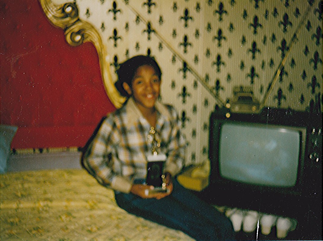 1979 in my Grandmothers room holding my All Star trophy