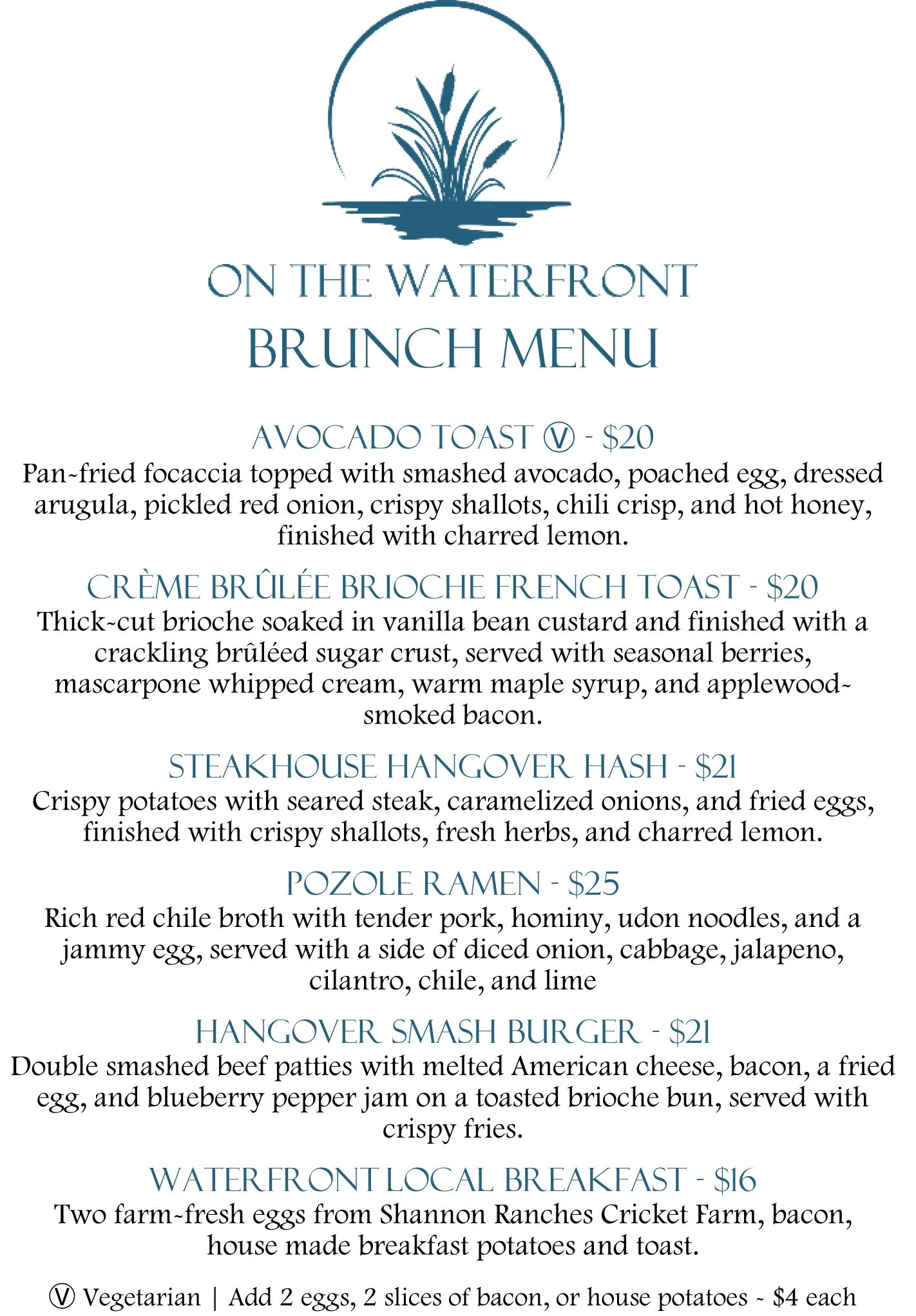 Brunch Menu