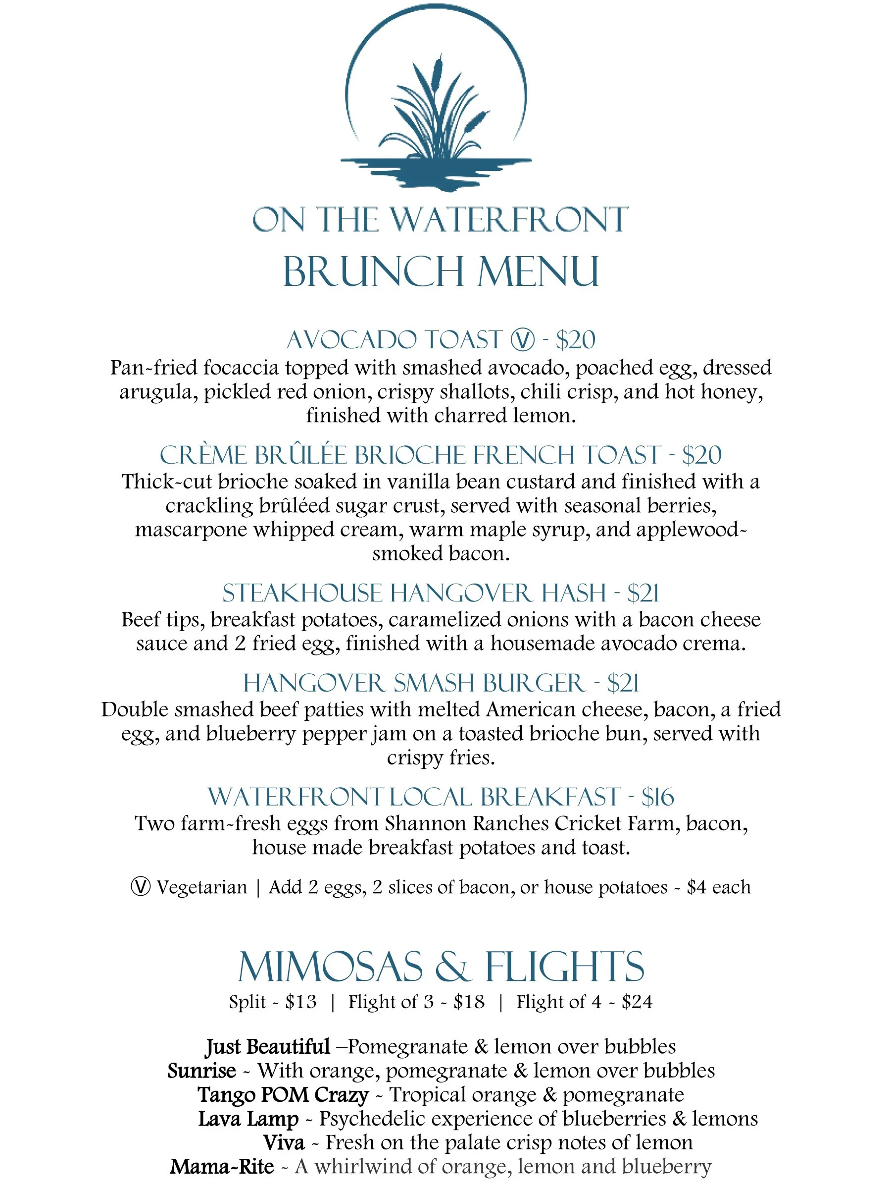 Brunch Menu